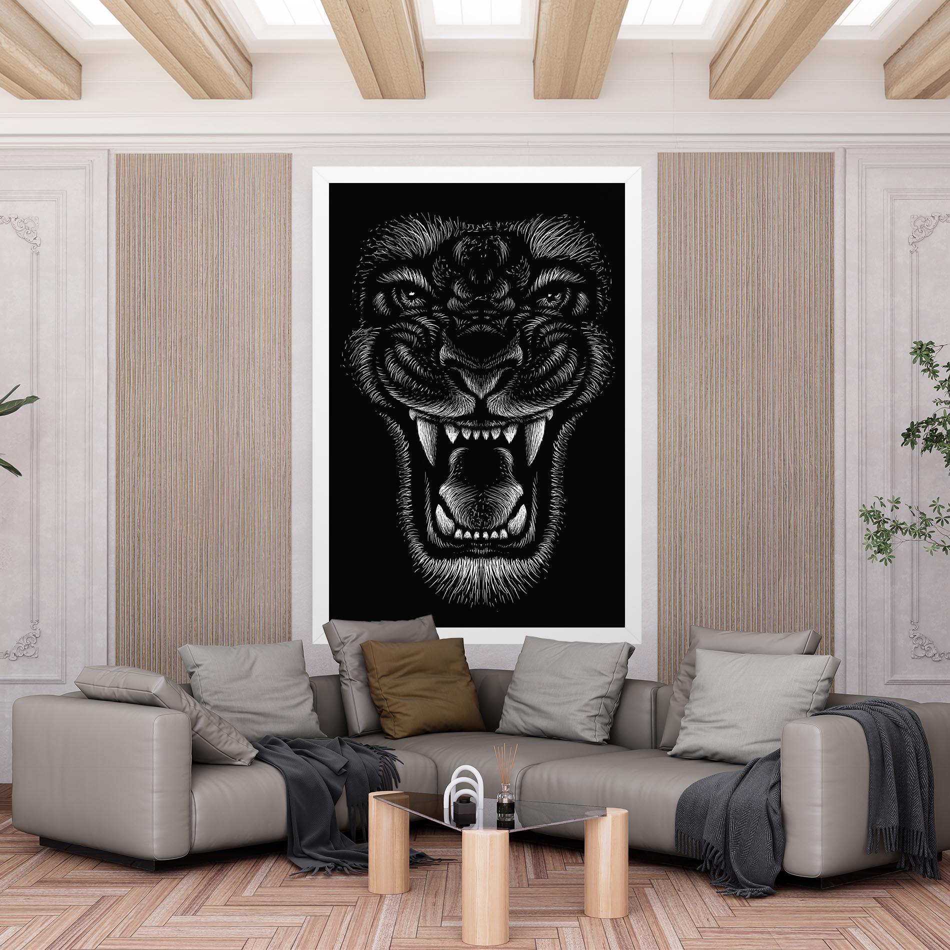 Tablou Canvas Lion Bite mockup 6