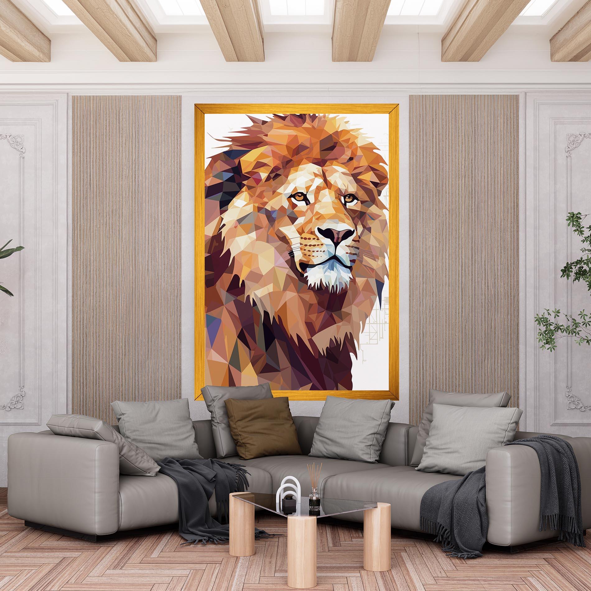Tablou Canvas Artistic Lion Head mockup 6