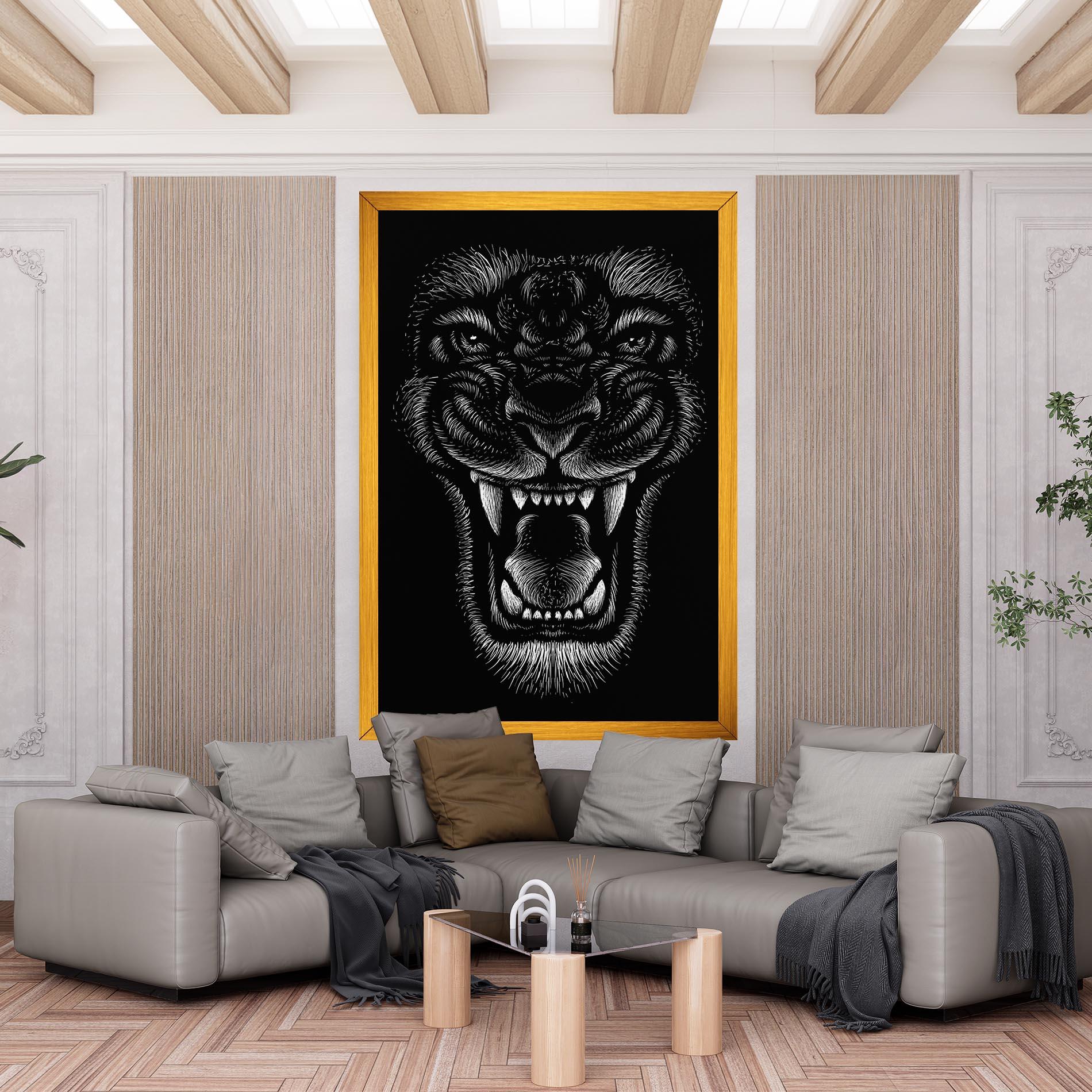 Tablou Canvas Lion Bite mockup 6
