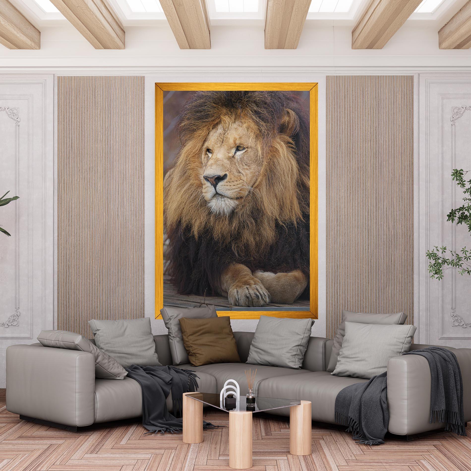 Tablou Canvas Lion Chilling mockup 6