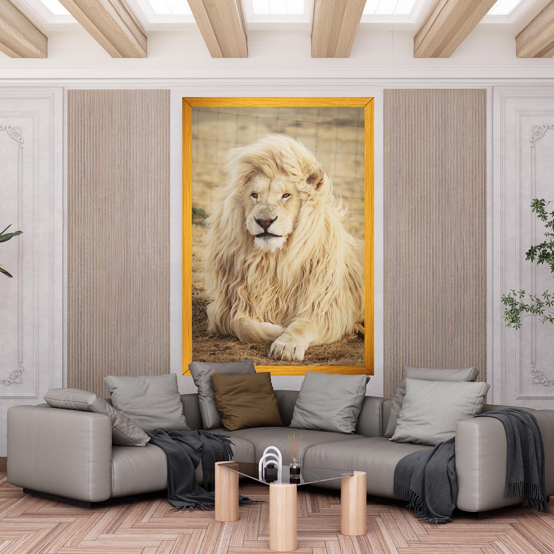 Tablou Canvas White Lion mockup 6