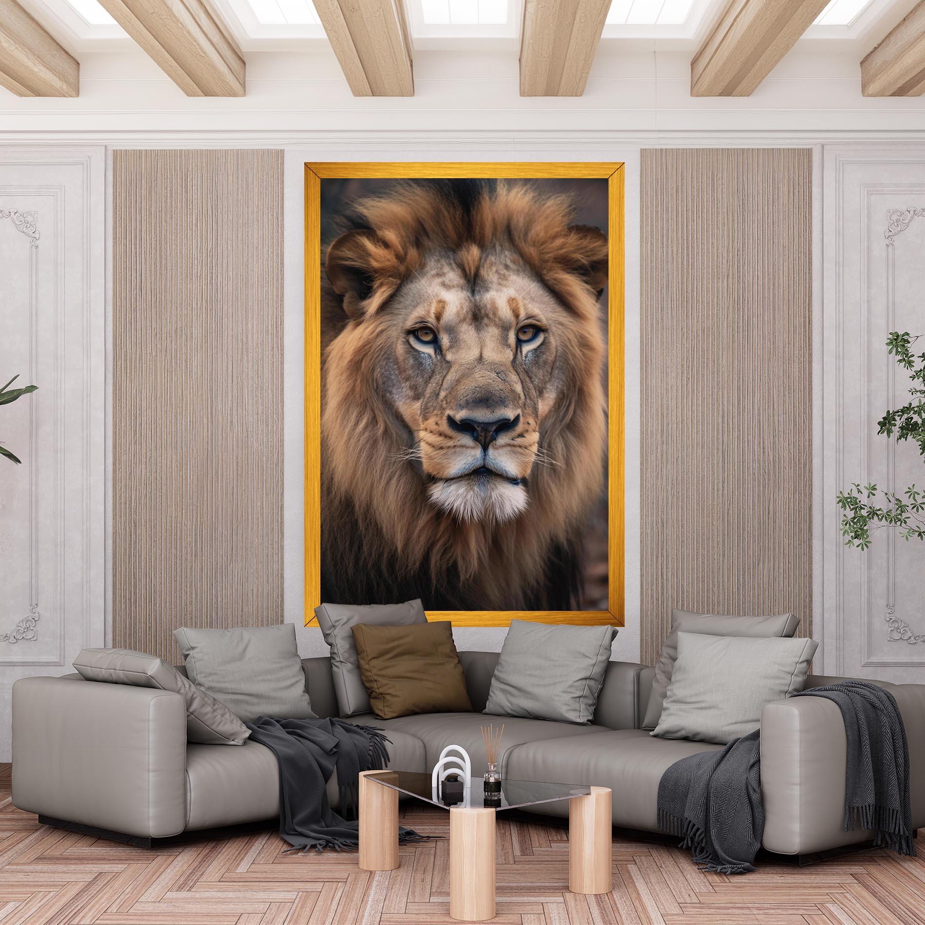 Tablou Canvas Wild Lion View mockup 6