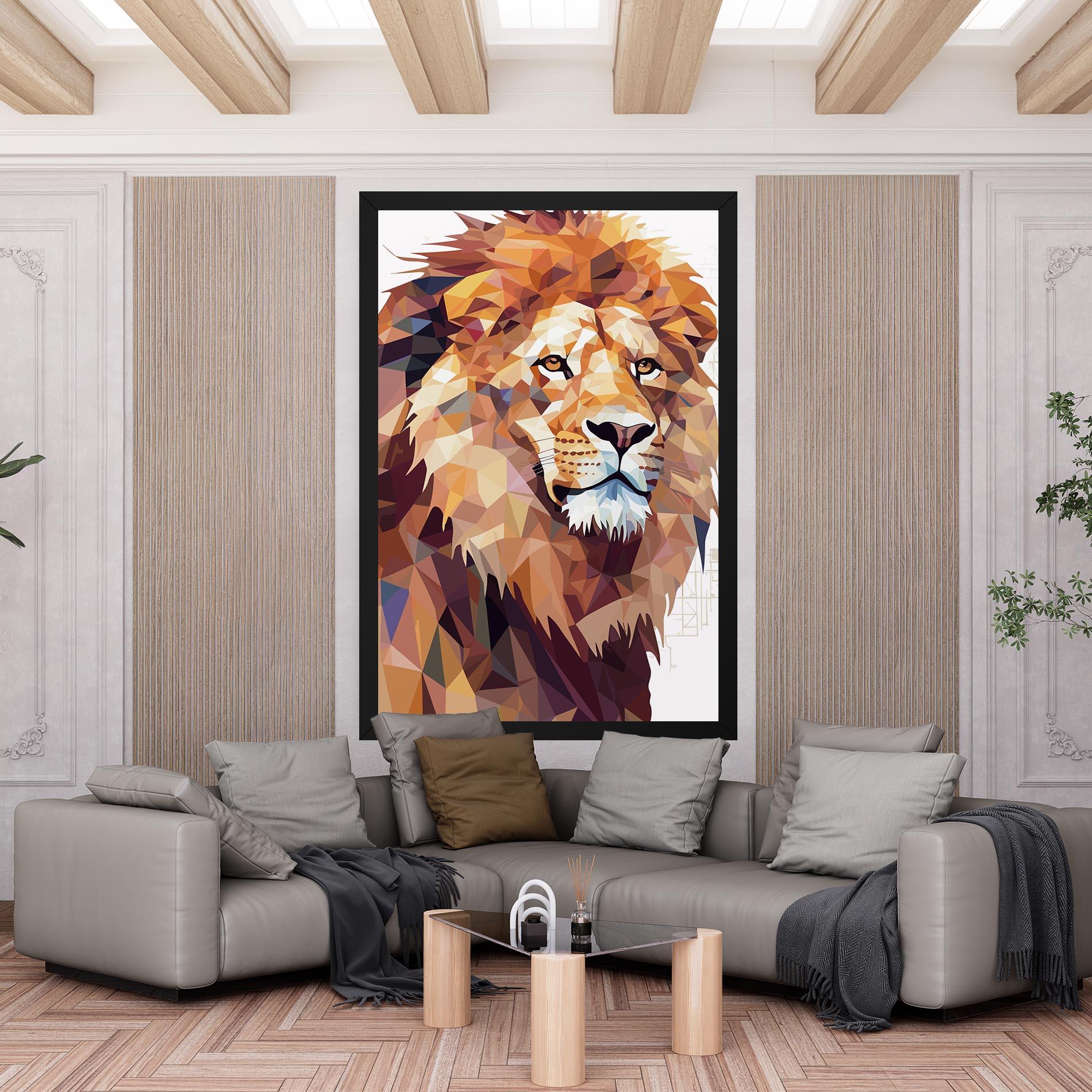 Tablou Canvas Artistic Lion Head mockup 6