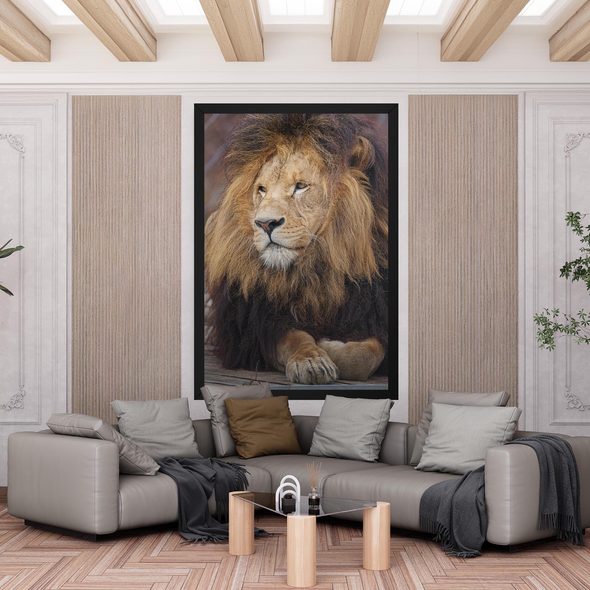 Tablou Canvas Lion Chilling mockup 6
