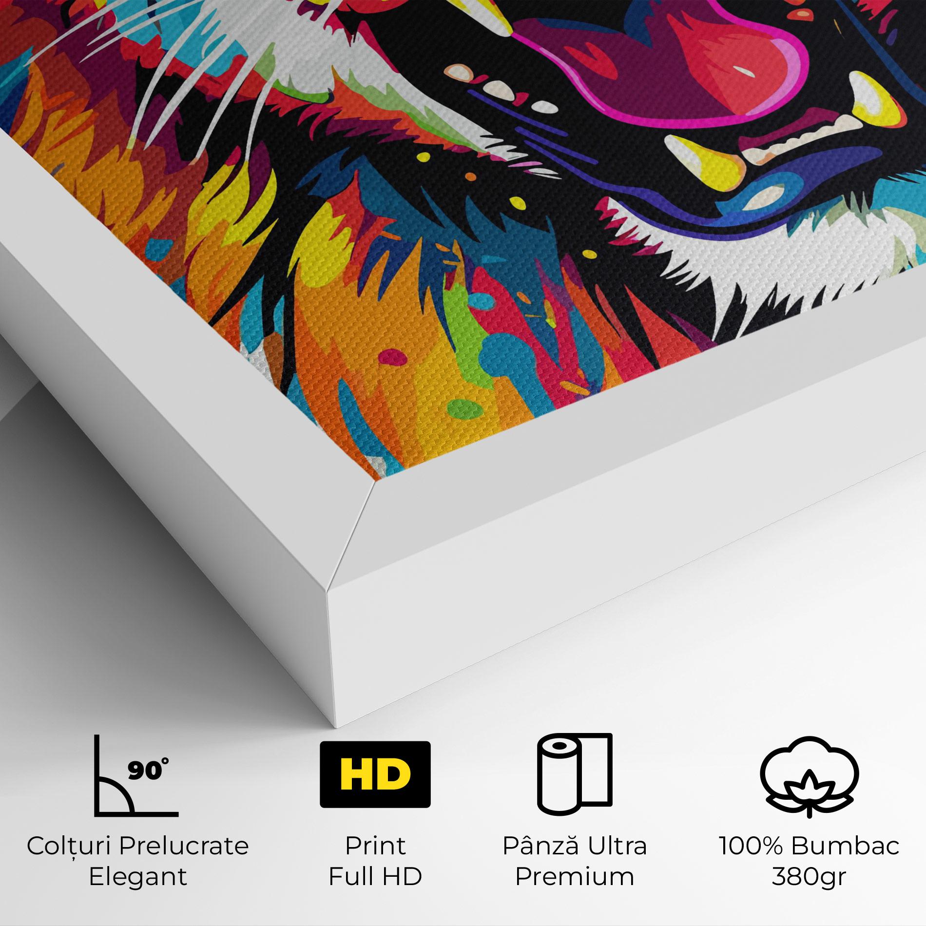 Tablou Canvas Angry Lion Mix mockup 4