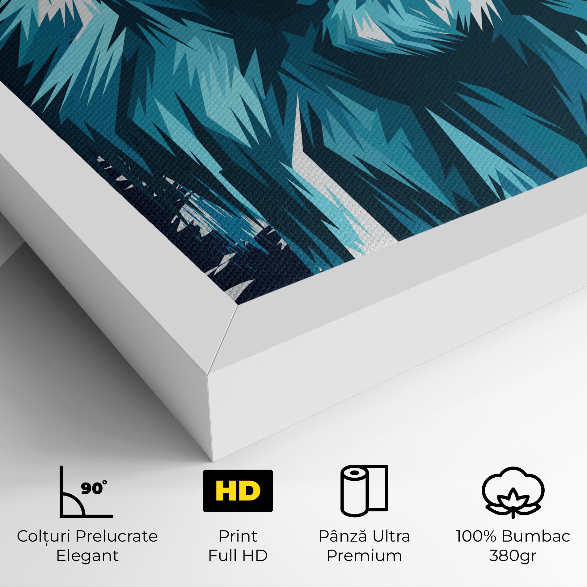 Tablou Canvas Blue Lion Head mockup 4