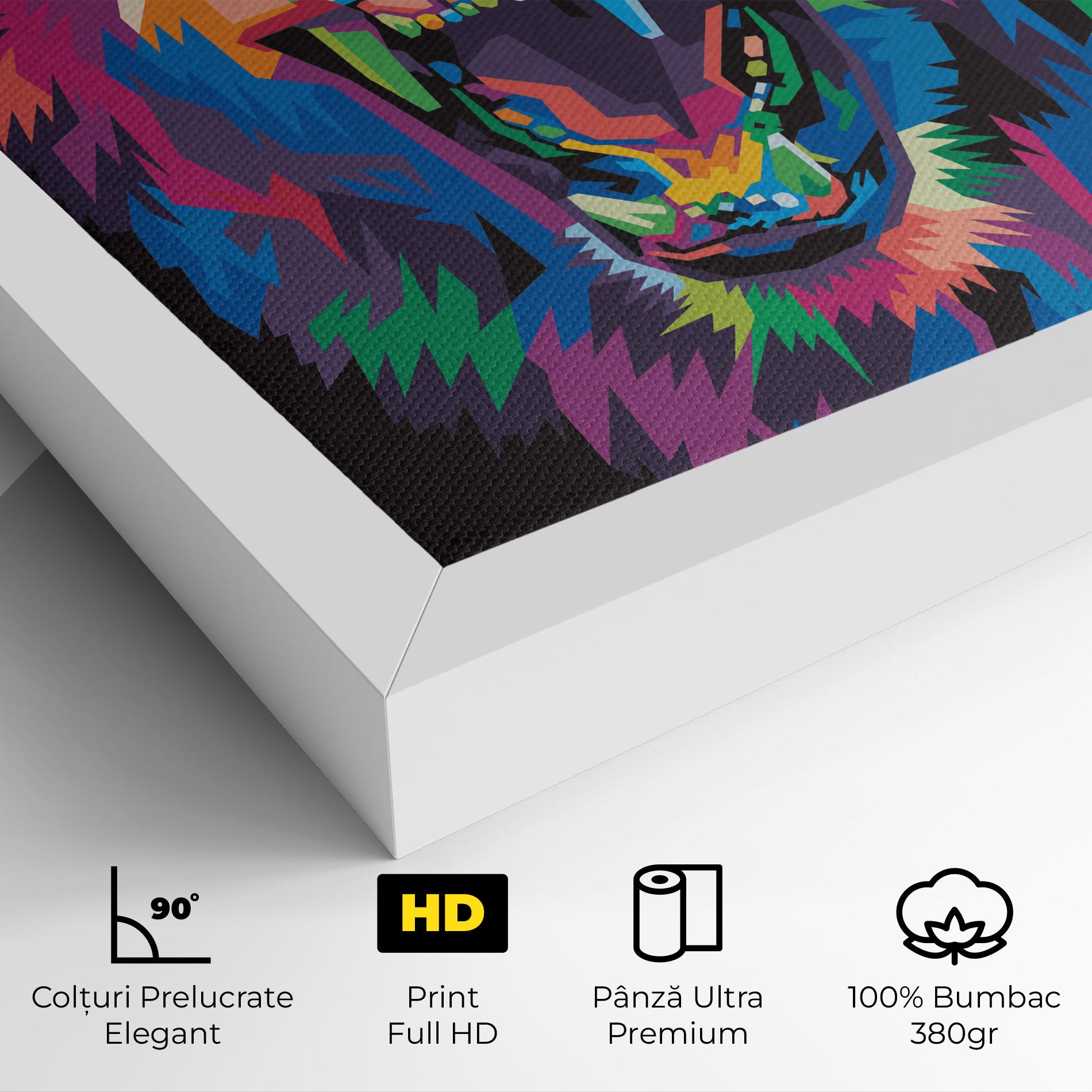 Tablou Canvas Colorful Lion Head mockup 4