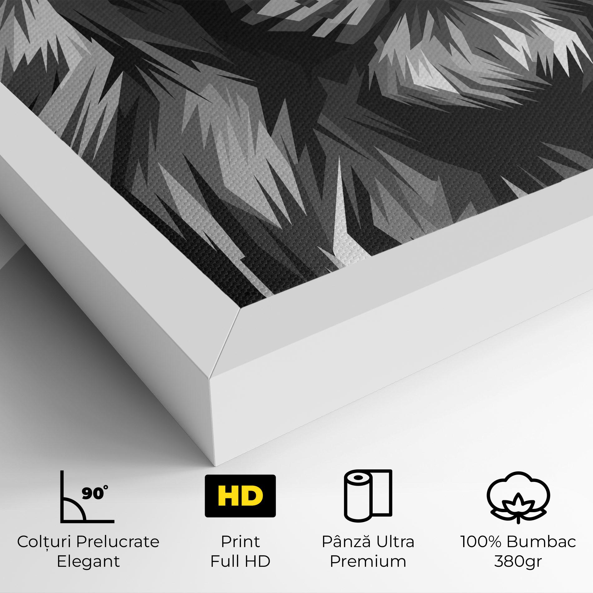 Tablou Canvas Grey Head Lion mockup 4