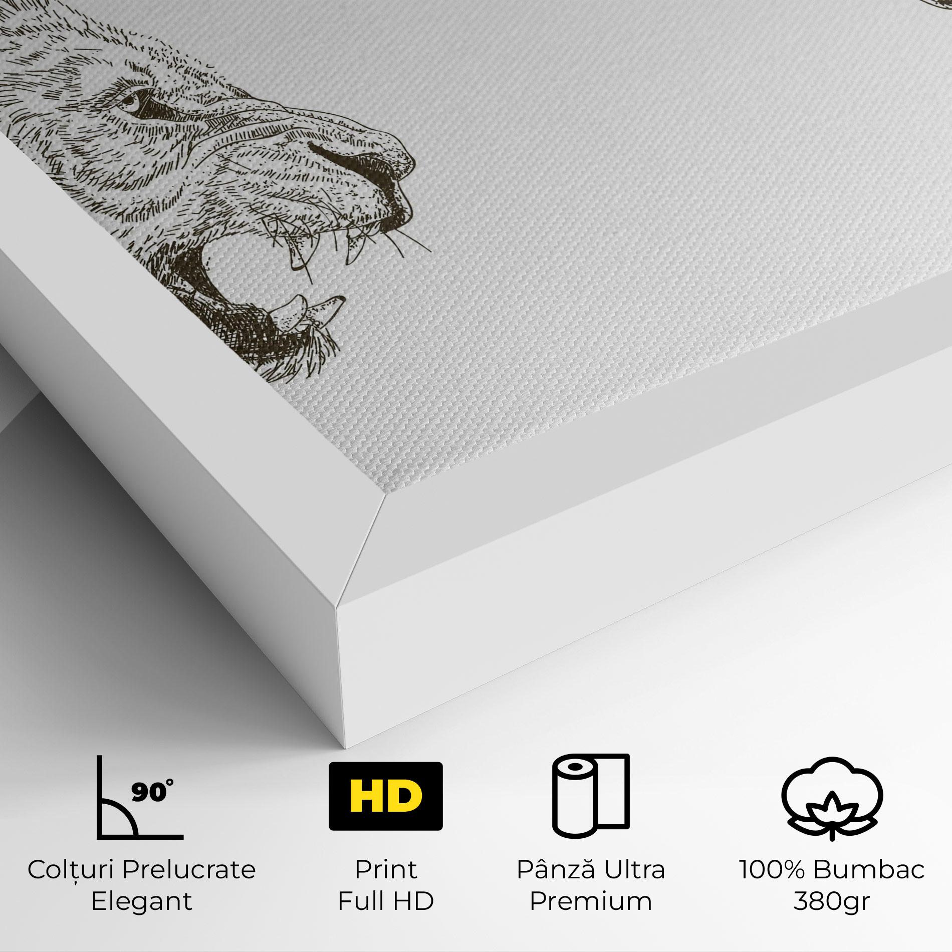 Tablou Canvas Lion For Text mockup 4