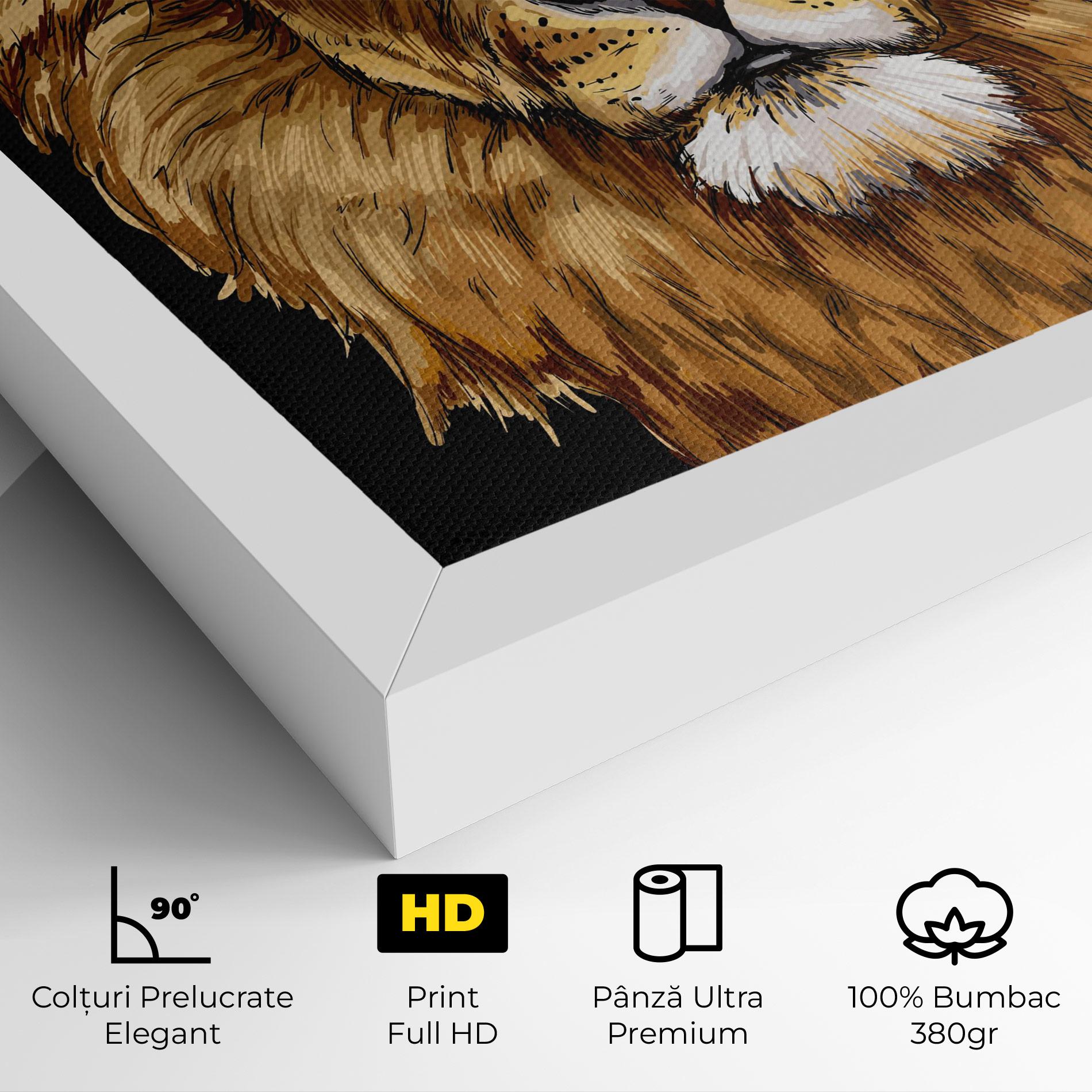 Tablou Canvas Lion Head mockup 4