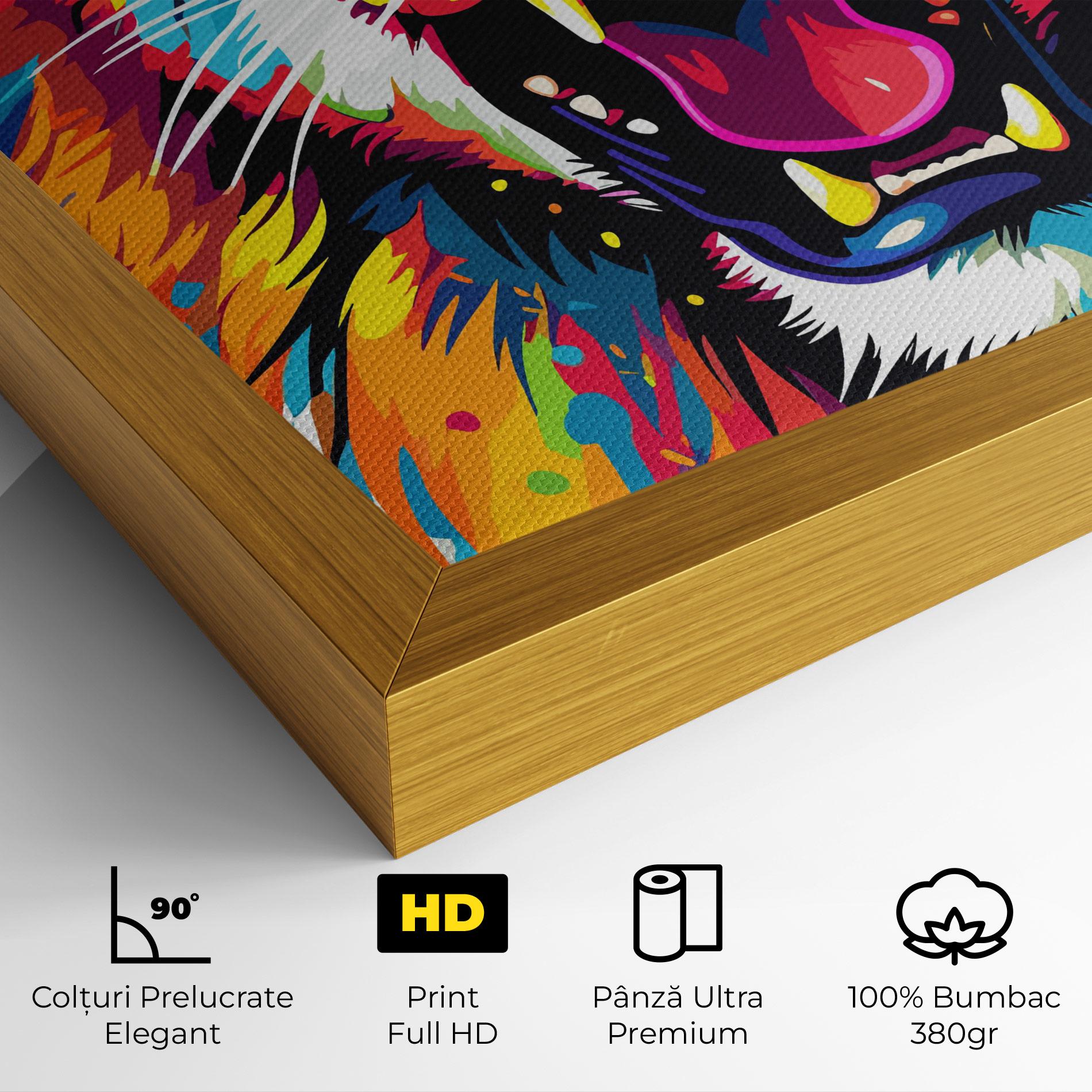 Tablou Canvas Angry Lion Mix mockup 4