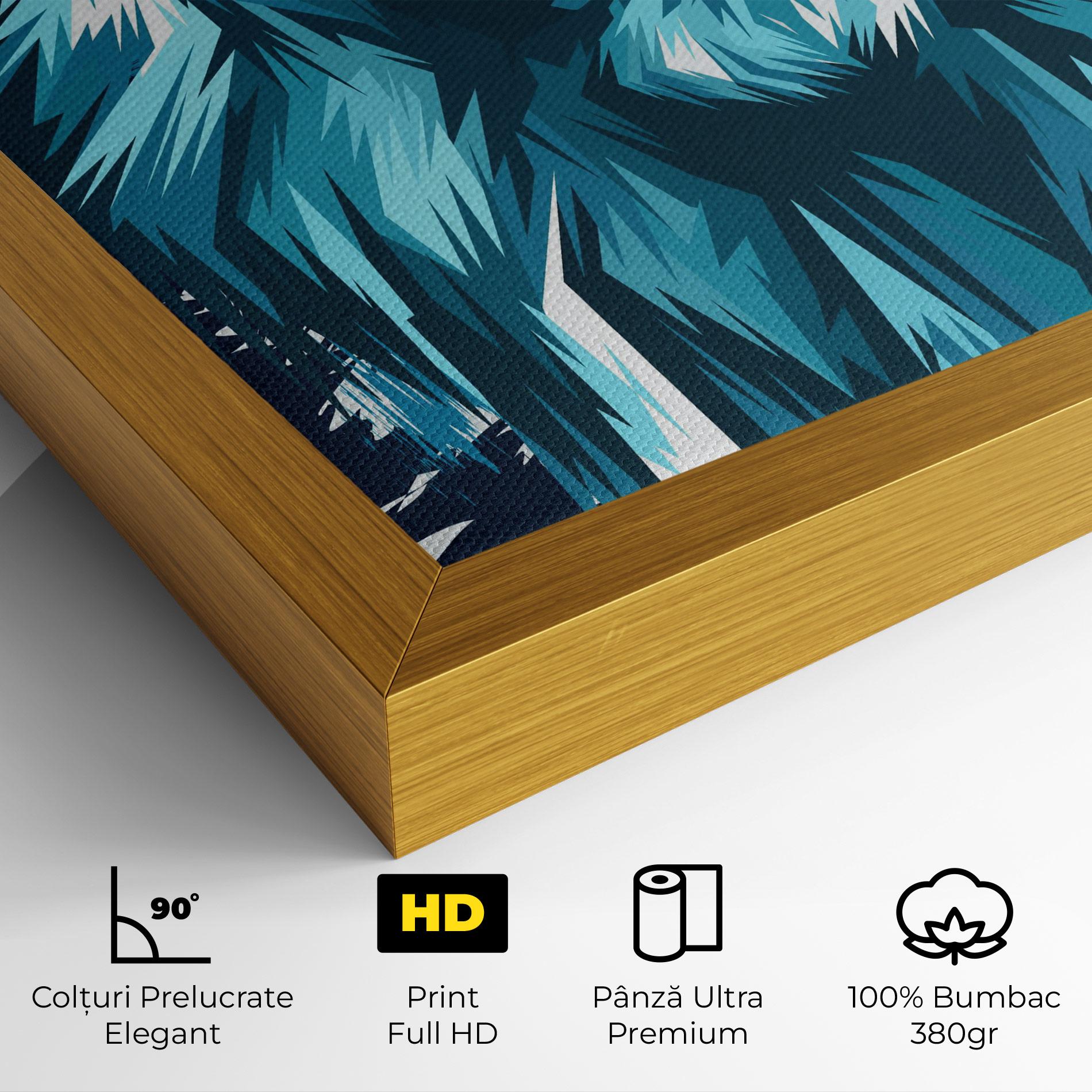 Tablou Canvas Blue Lion Head mockup 4