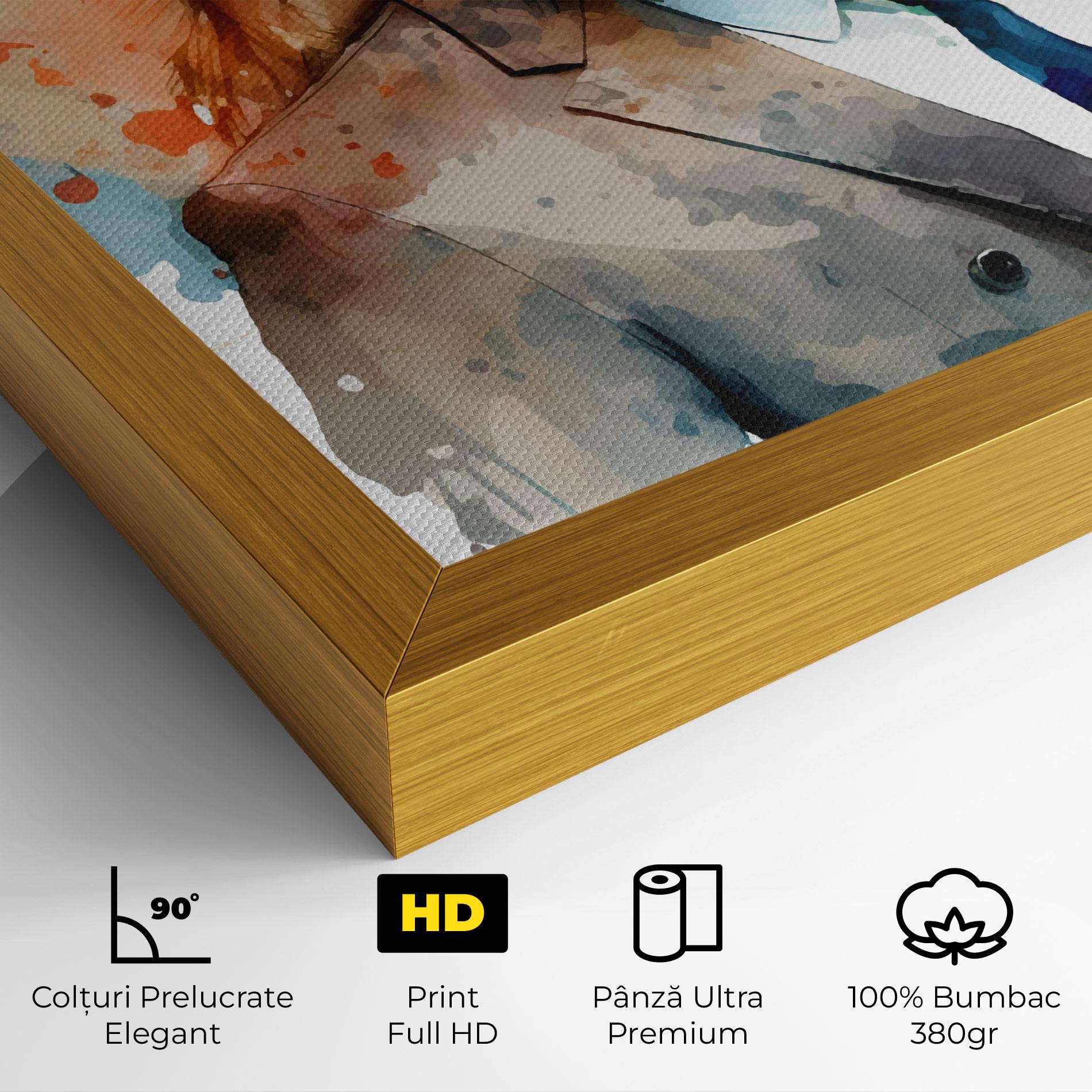 Tablou Canvas Brown Suit Lion mockup 4