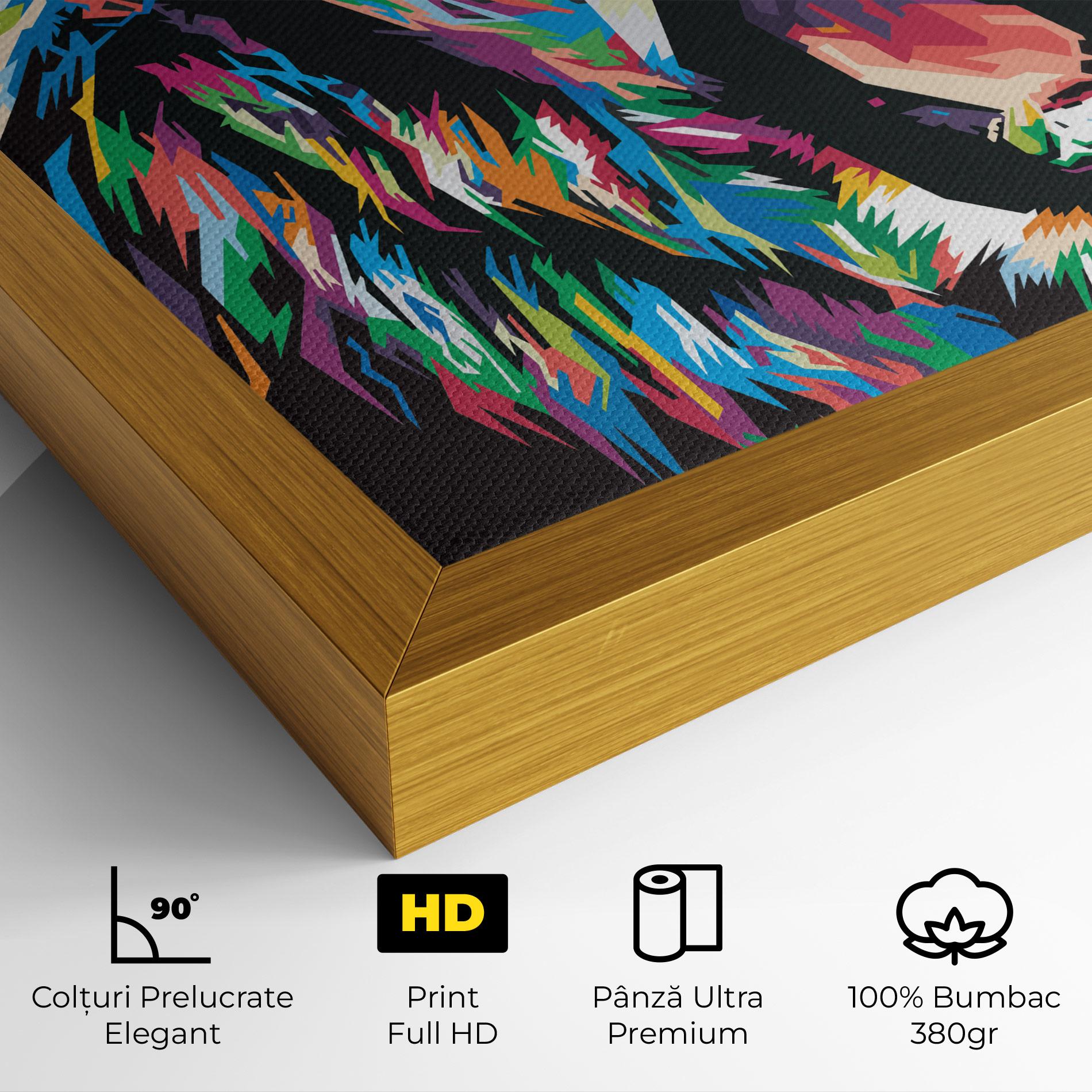 Tablou Canvas Green Blue Lion mockup 4