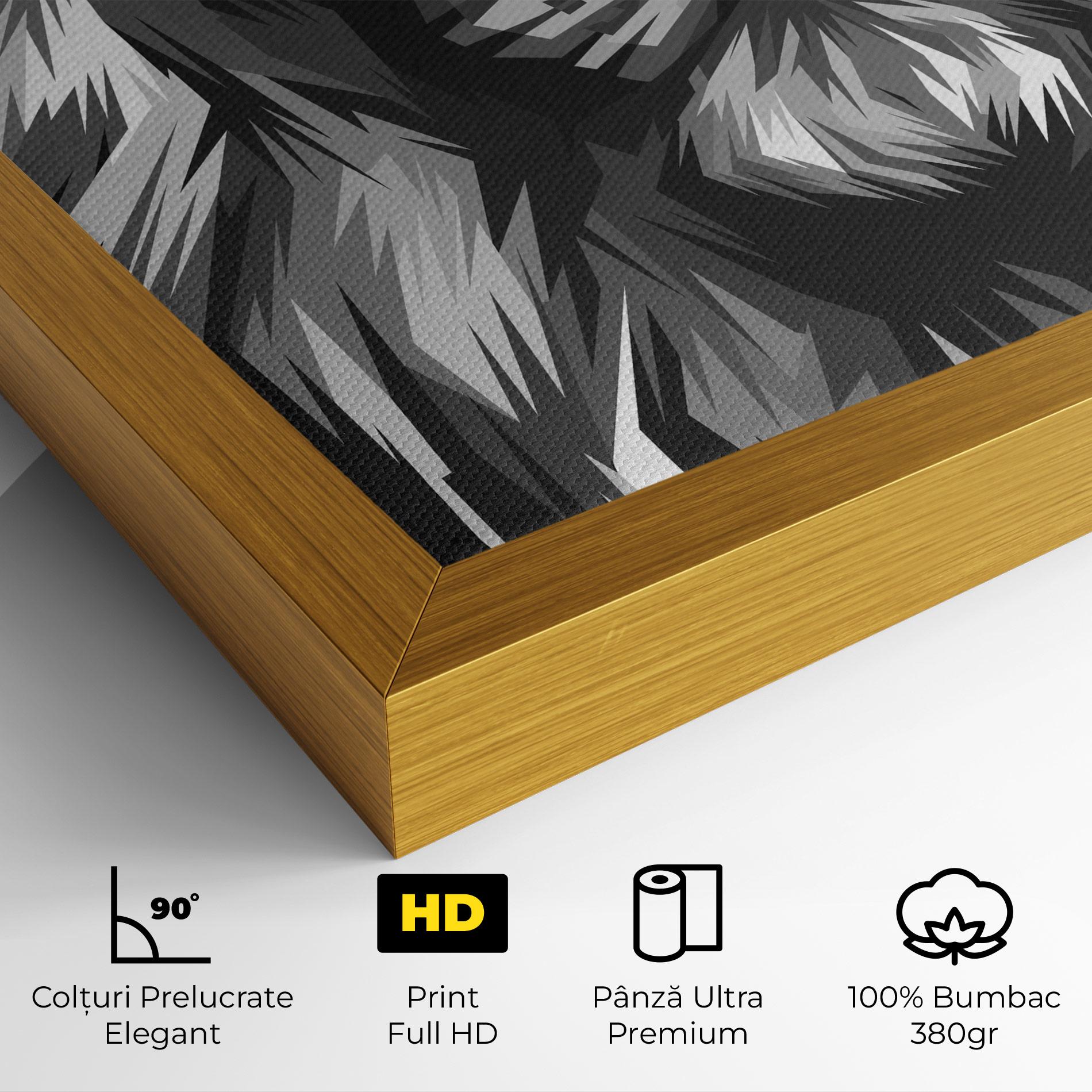 Tablou Canvas Grey Head Lion mockup 4