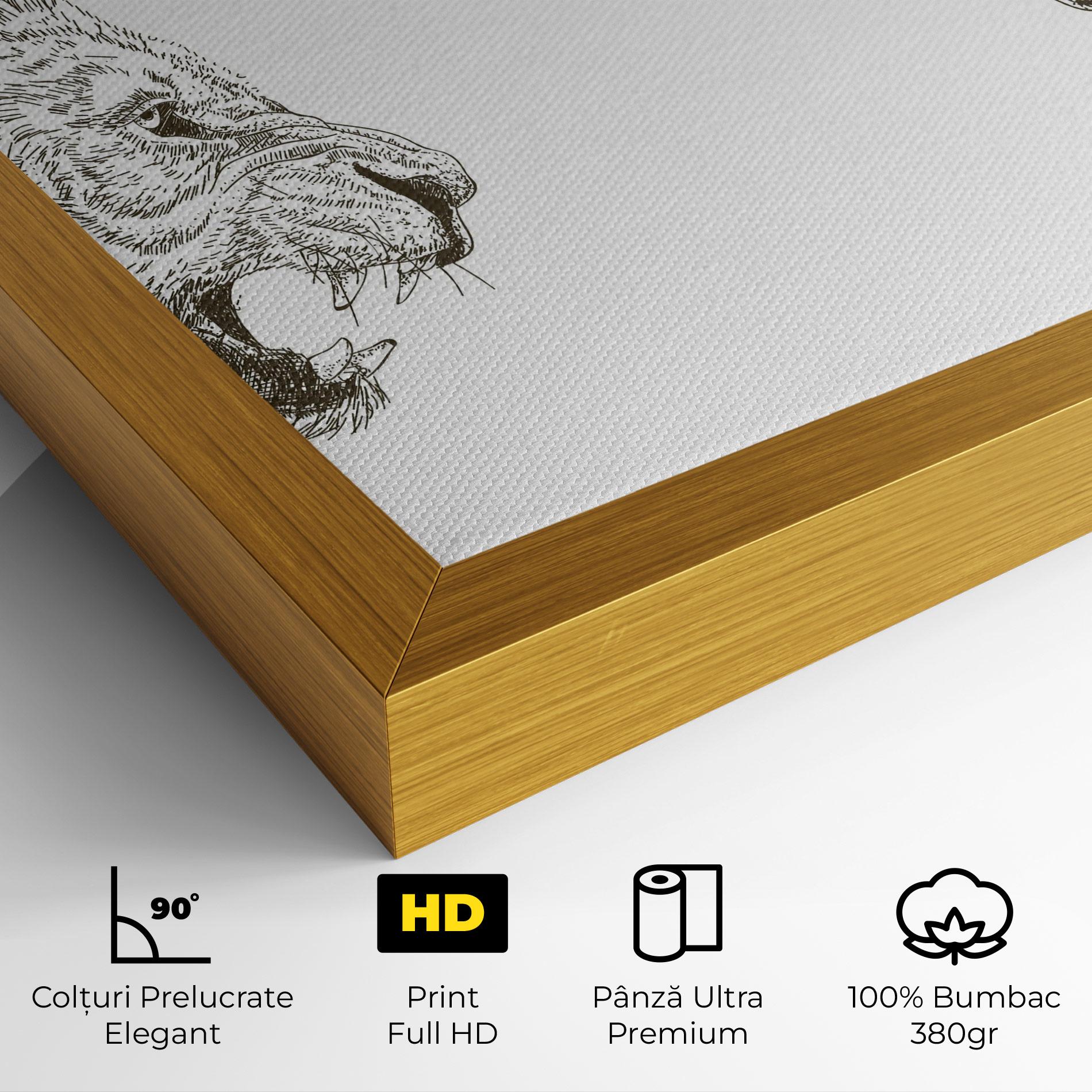 Tablou Canvas Lion For Text mockup 4