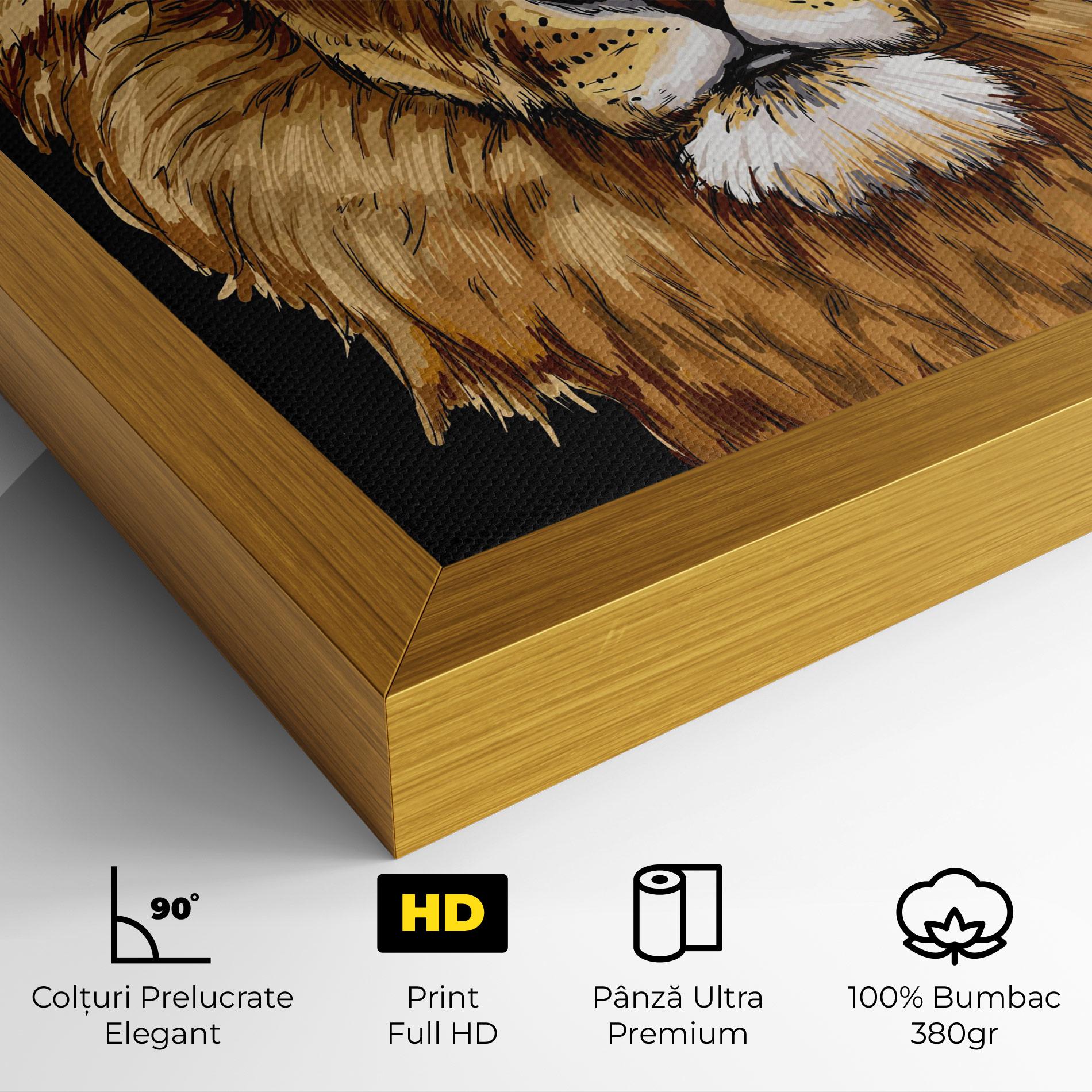 Tablou Canvas Lion Head mockup 4