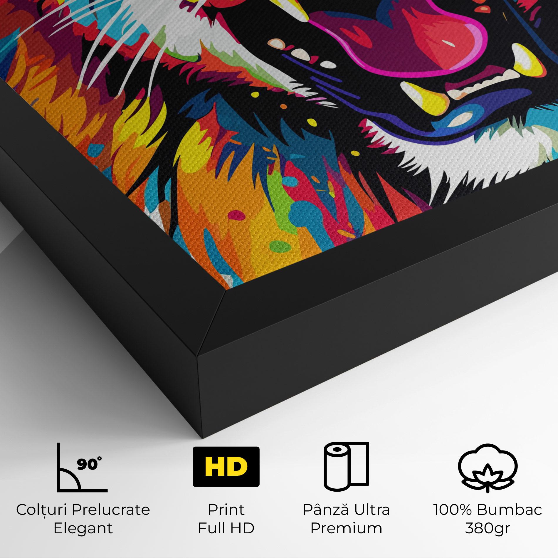 Tablou Canvas Angry Lion Mix mockup 4