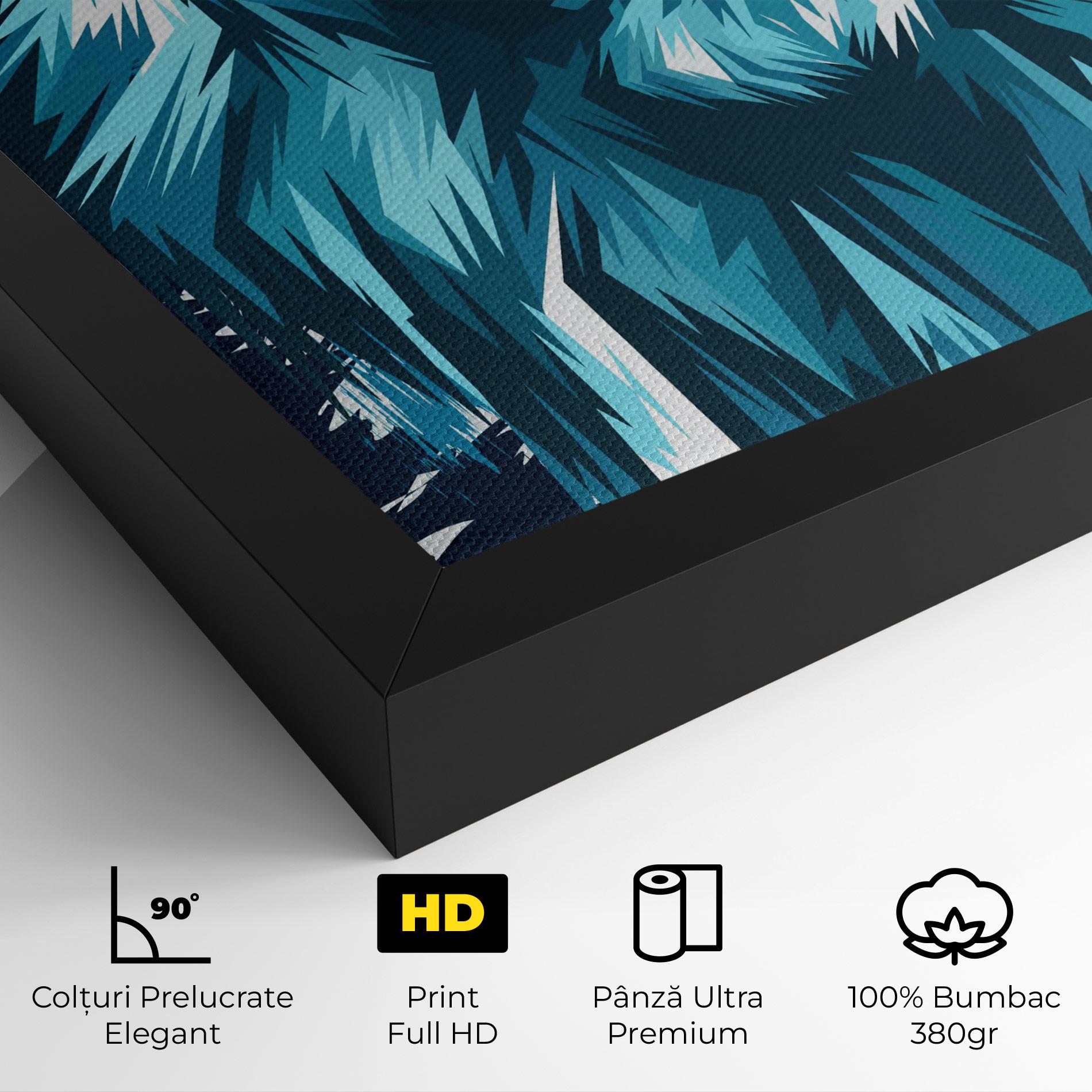 Tablou Canvas Blue Lion Head mockup 4