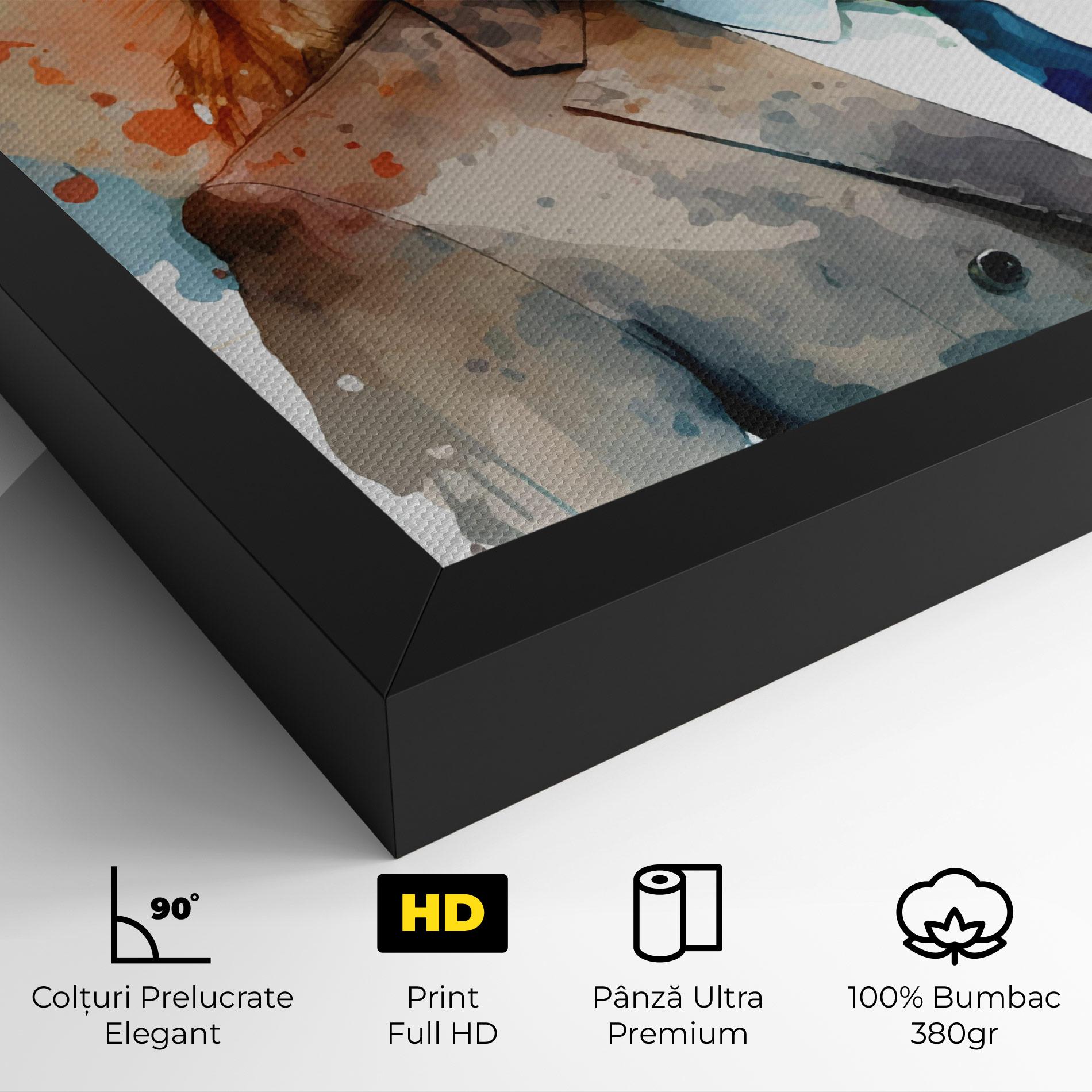 Tablou Canvas Brown Suit Lion mockup 4