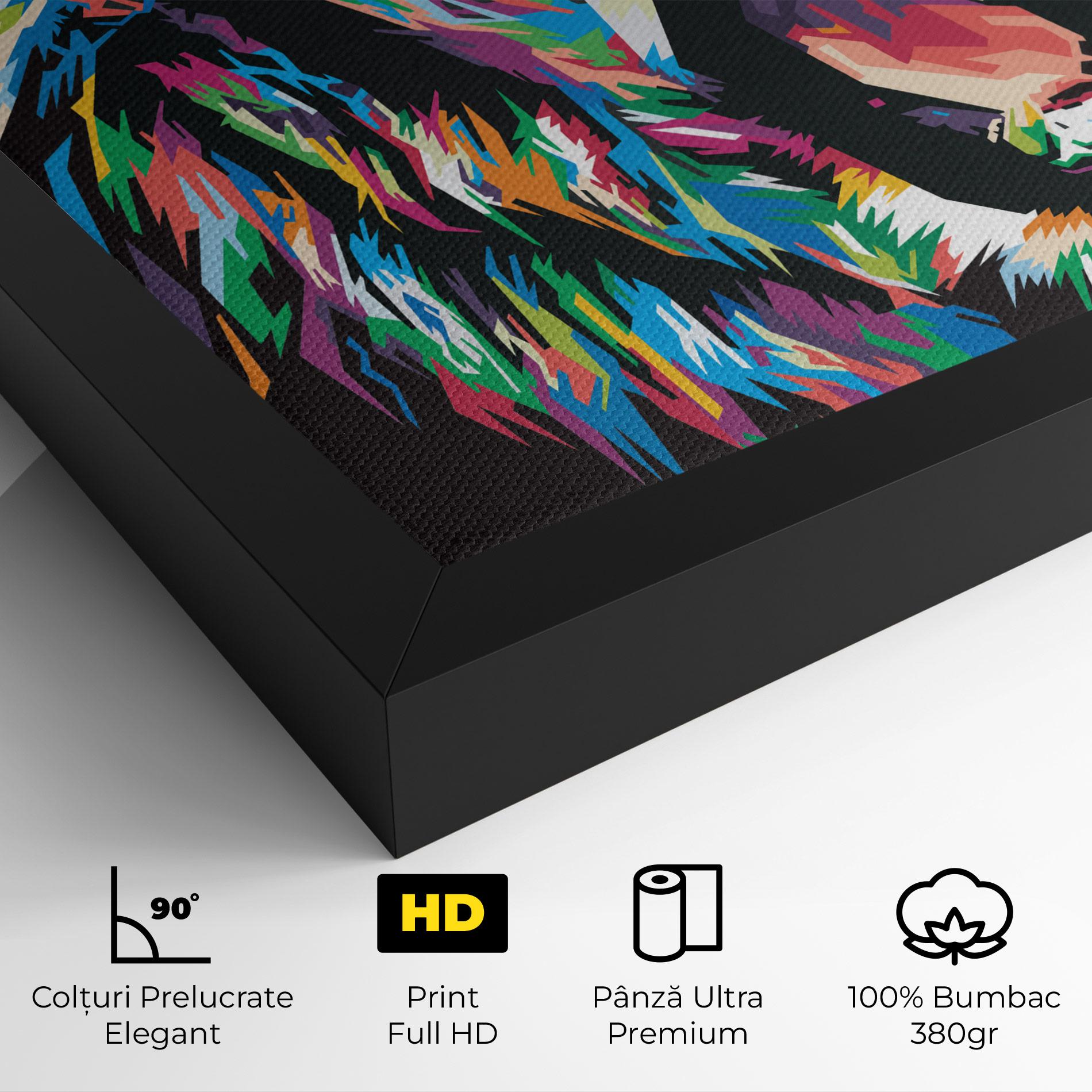 Tablou Canvas Green Blue Lion mockup 4
