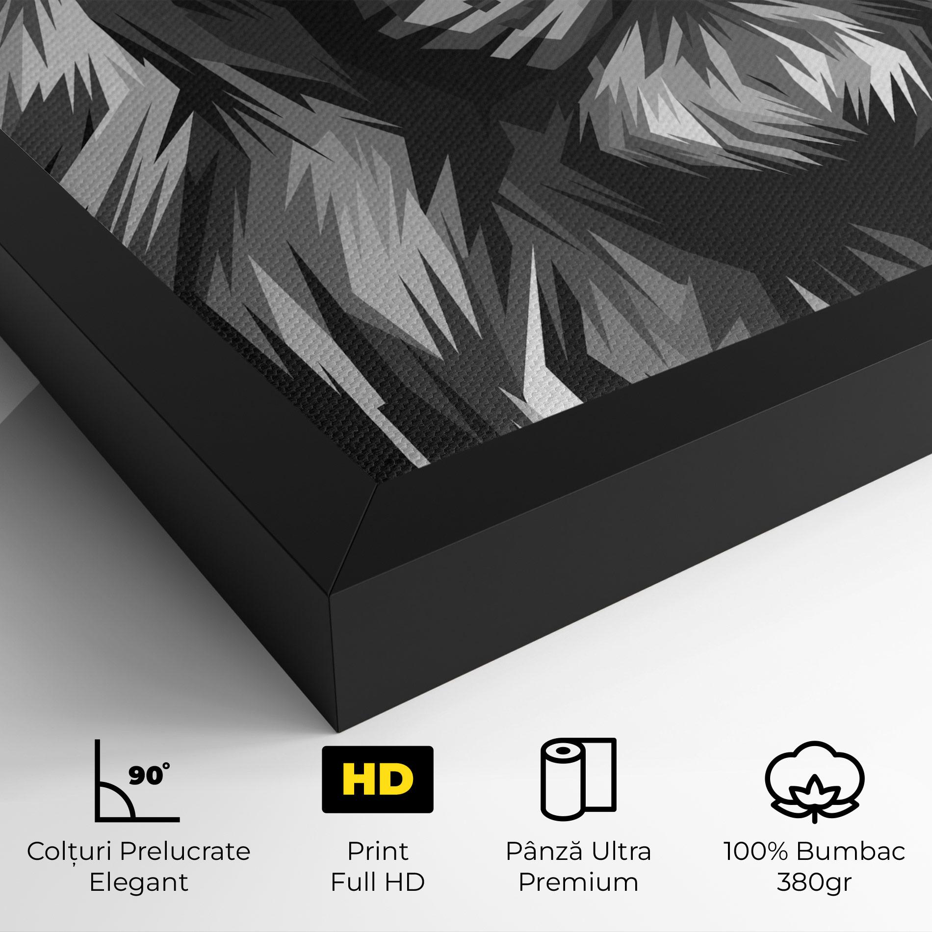 Tablou Canvas Grey Head Lion mockup 4