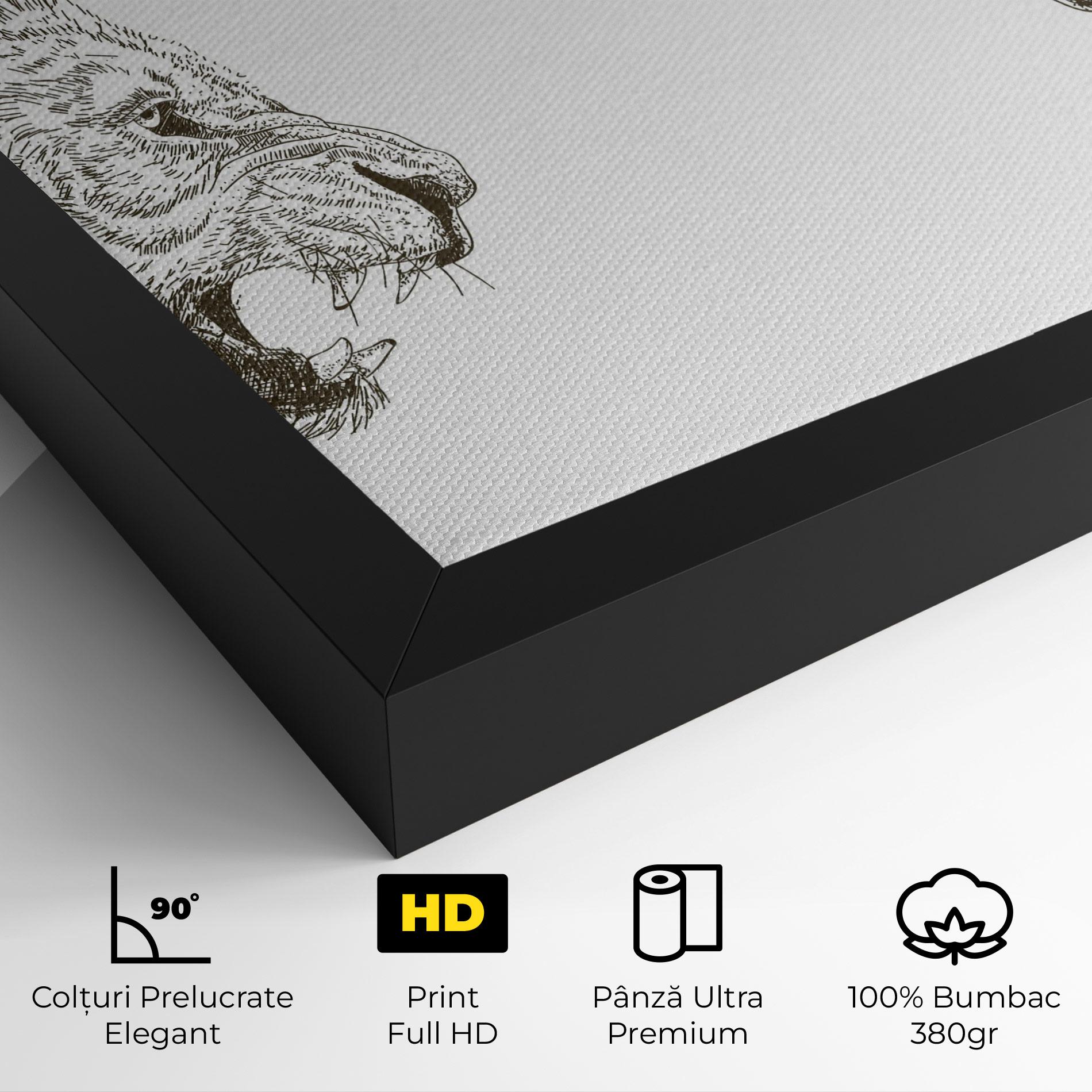 Tablou Canvas Lion For Text mockup 4