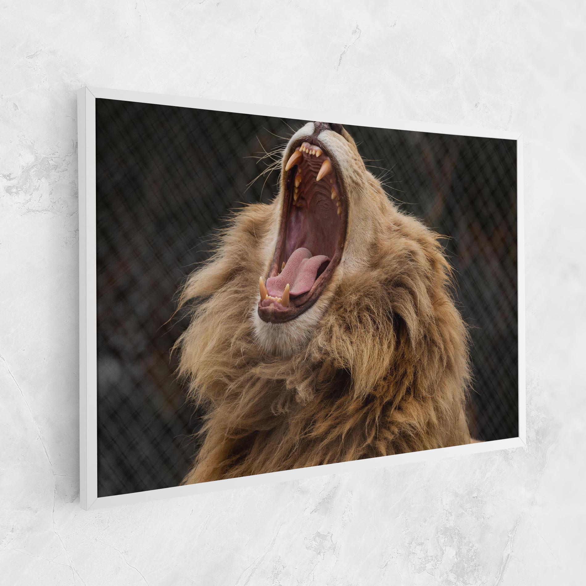 Tablou Canvas Angry Lion mockup 1