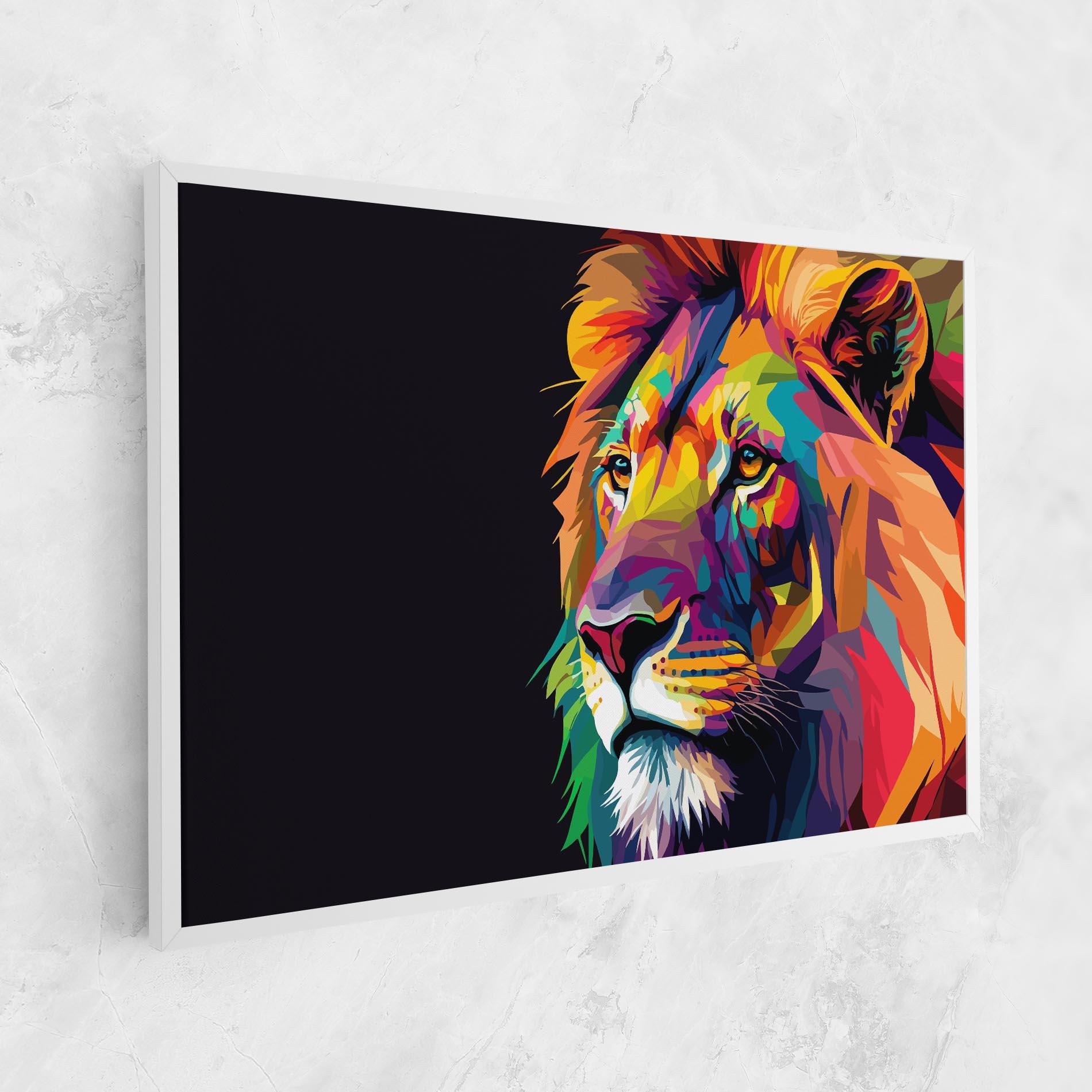 Tablou Canvas Colorful Lion mockup 1