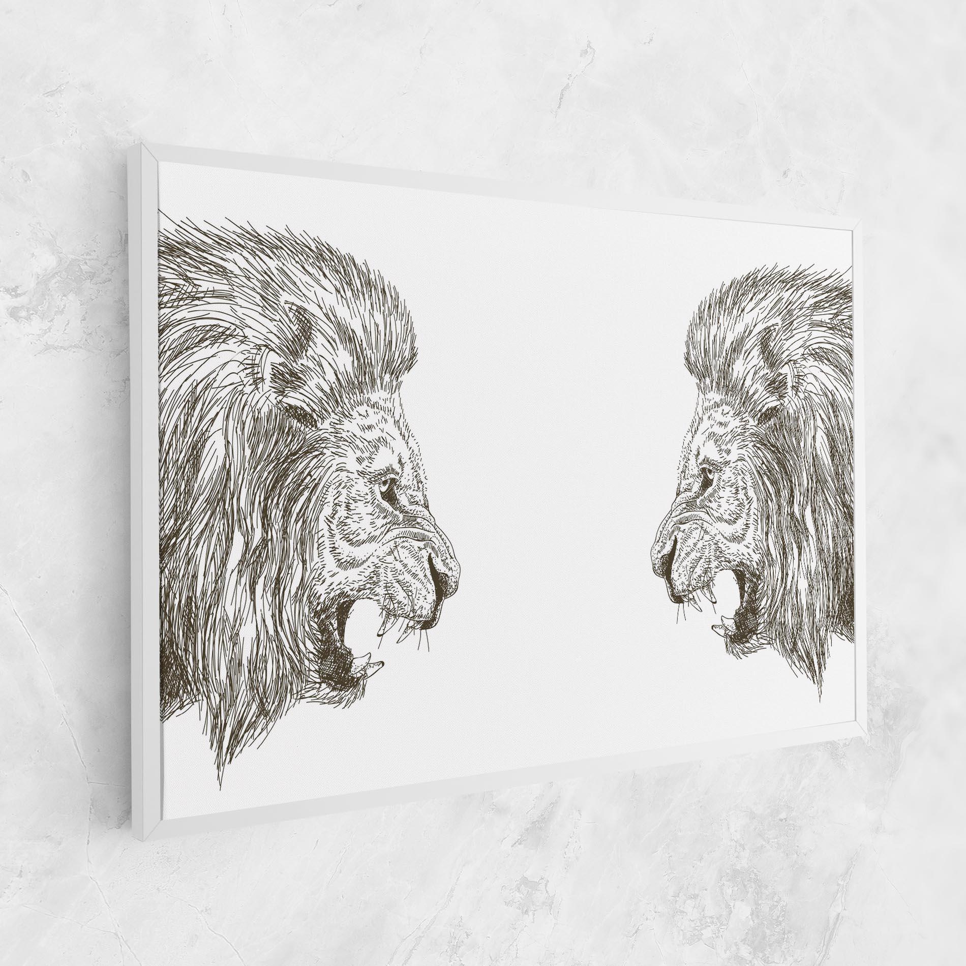 Tablou Canvas Lion For Text mockup 1
