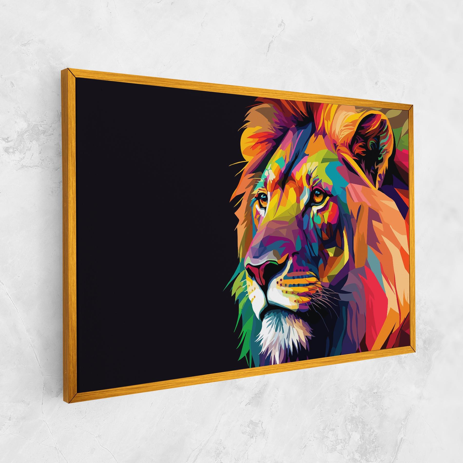 Tablou Canvas Colorful Lion mockup 1