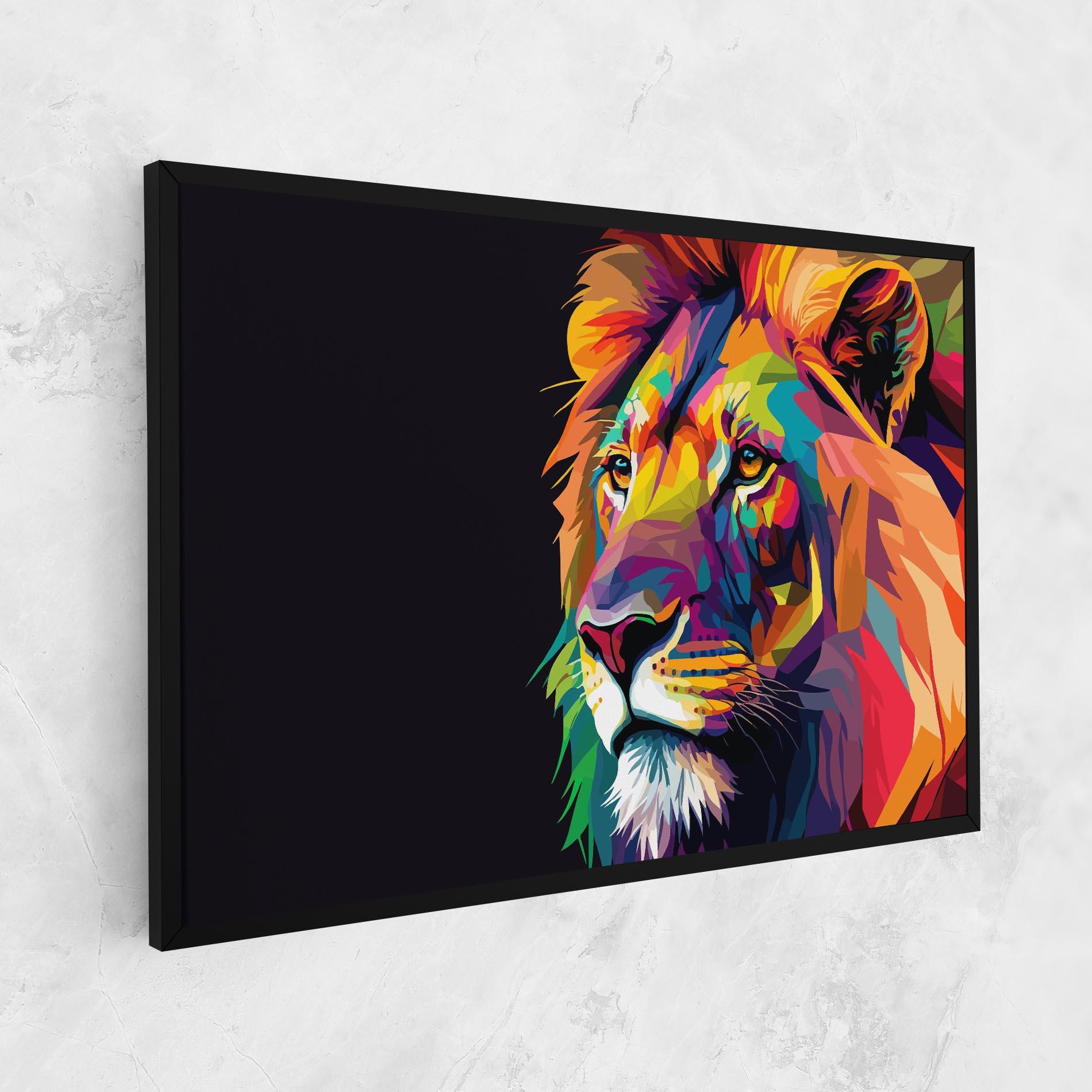 Tablou Canvas Colorful Lion mockup 1