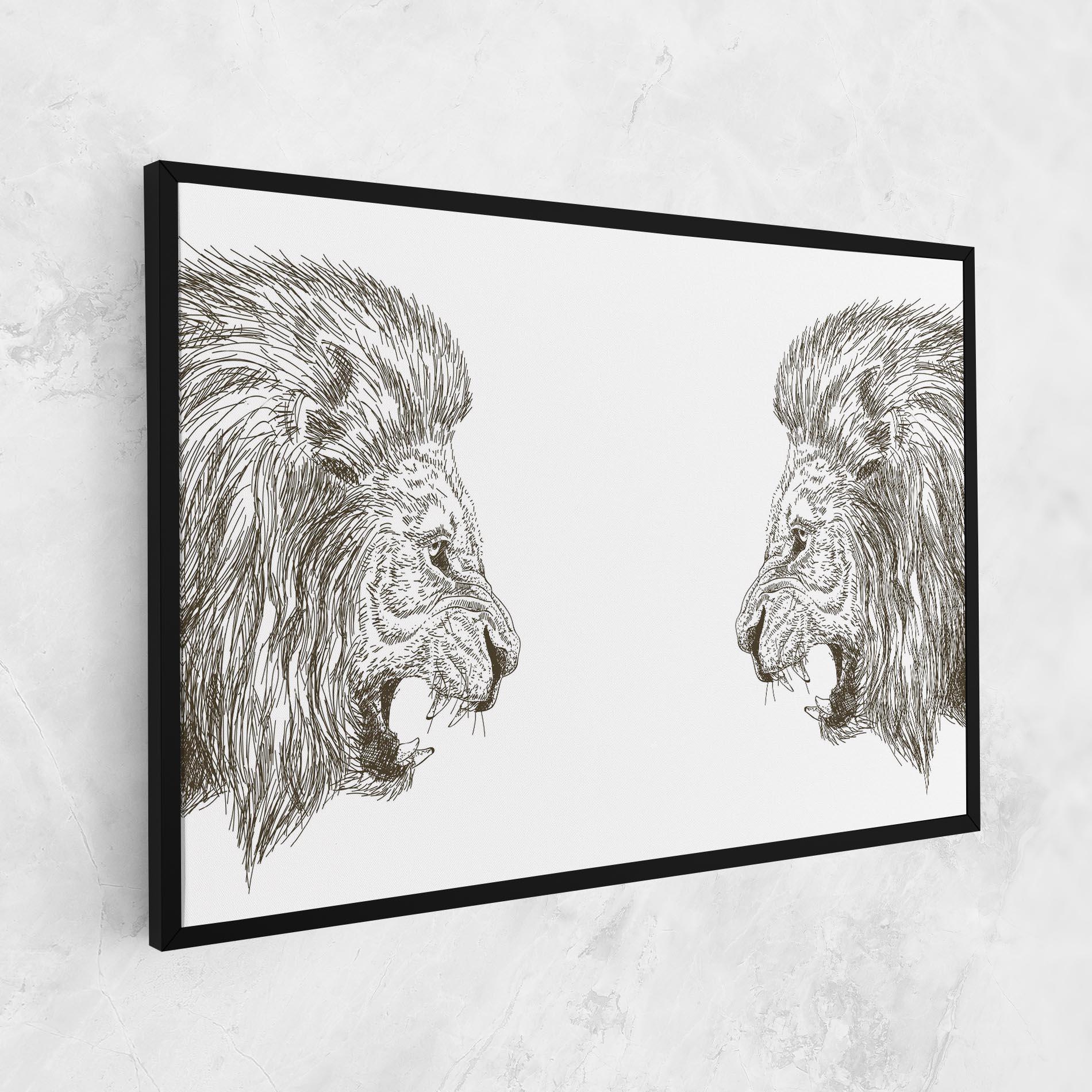 Tablou Canvas Lion For Text mockup 1
