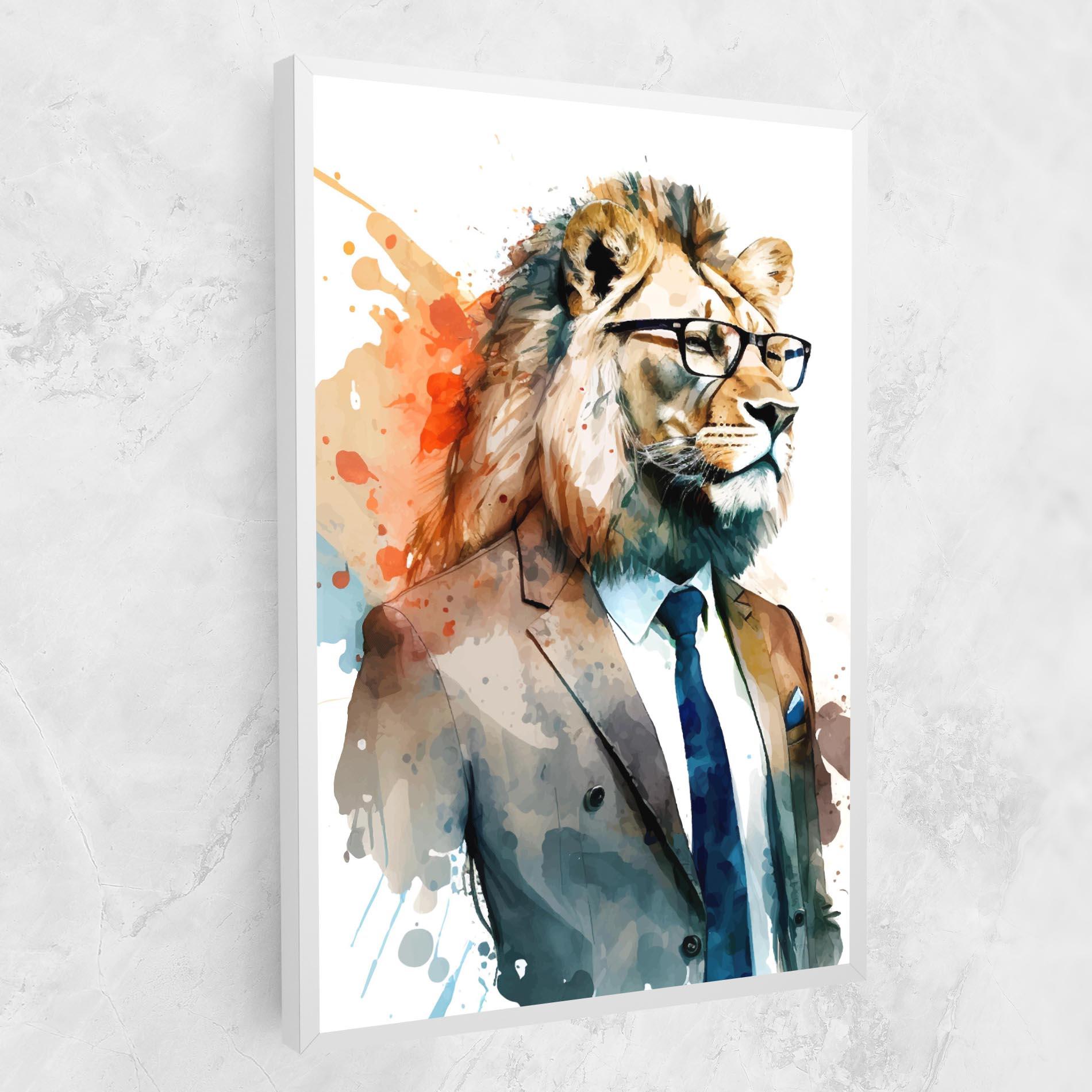 Tablou Canvas Brown Suit Lion mockup 1