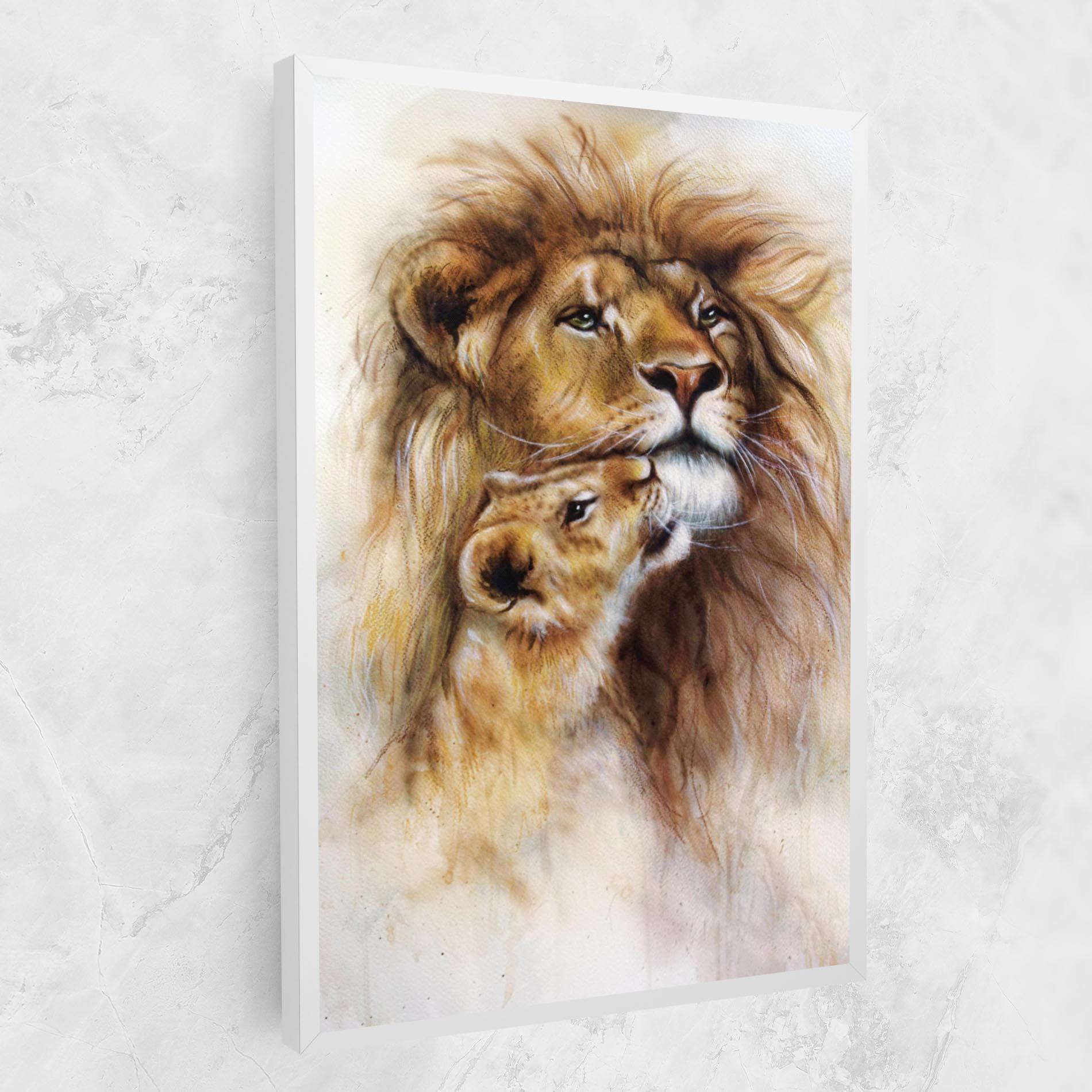 Tablou Canvas Lion Love mockup 1
