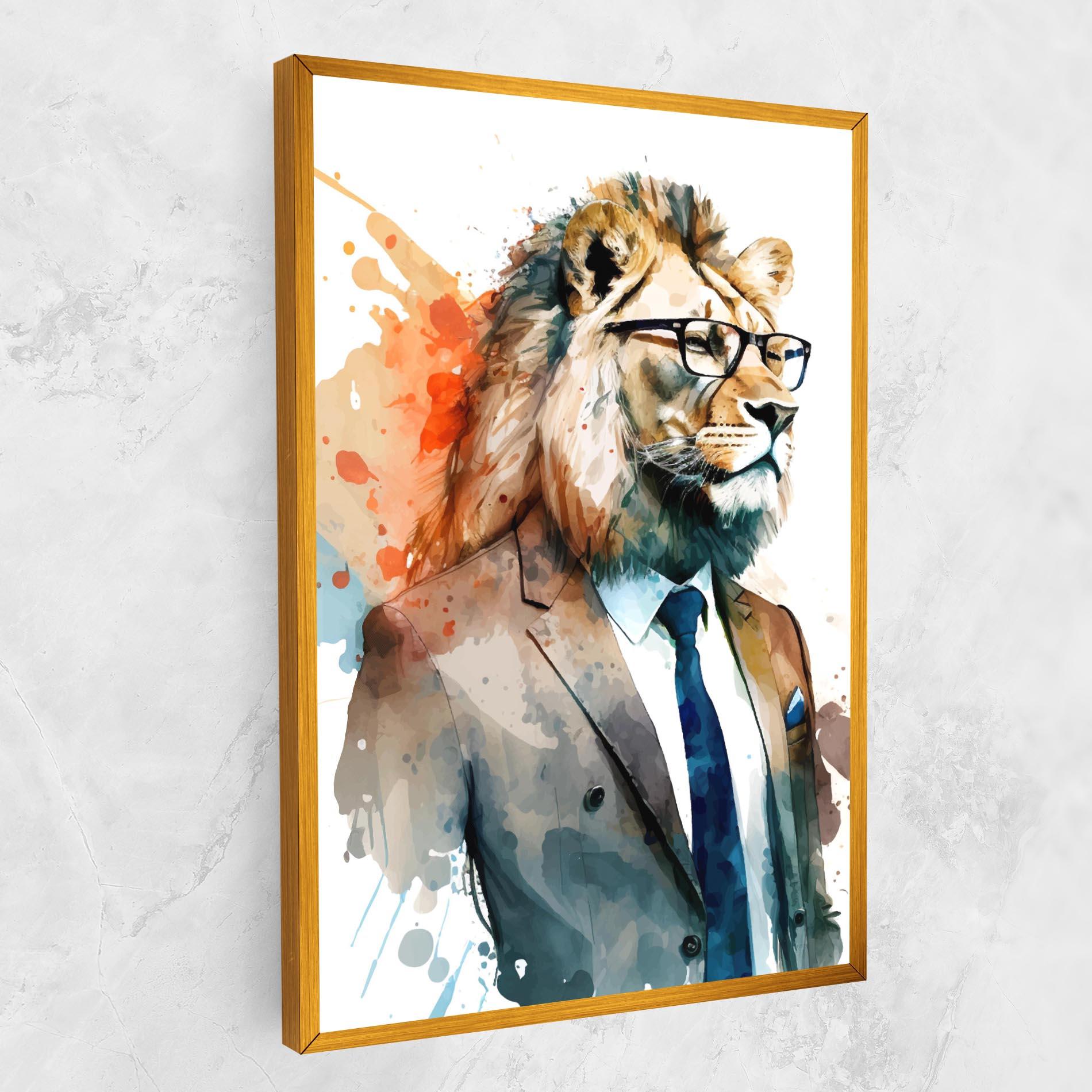 Tablou Canvas Brown Suit Lion mockup 1