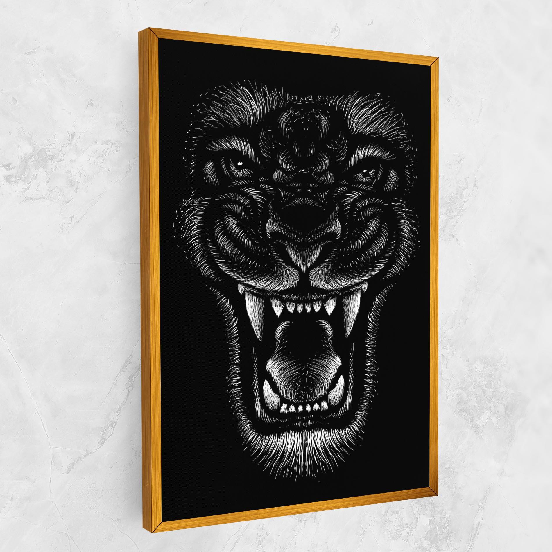 Tablou Canvas Lion Bite mockup 1