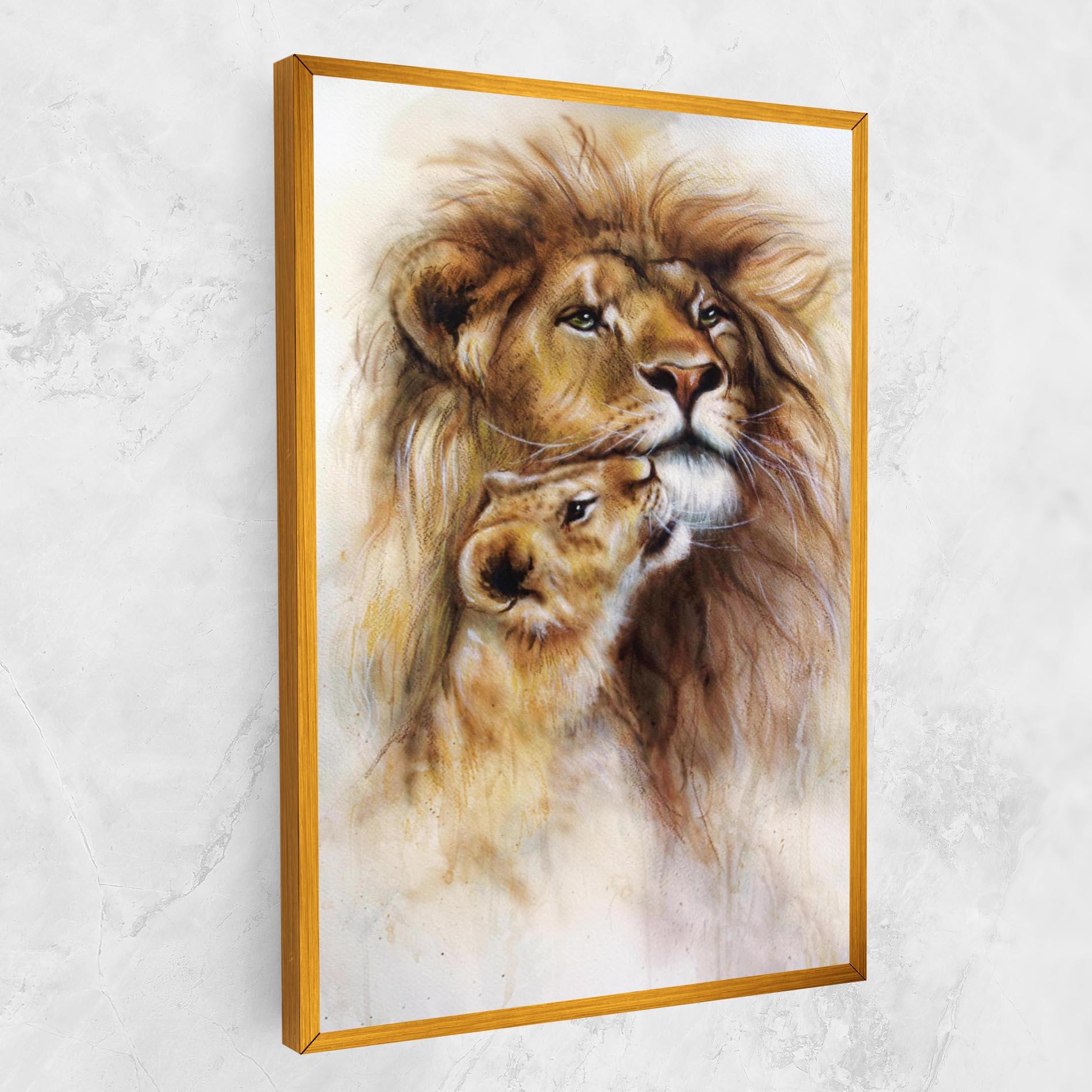 Tablou Canvas Lion Love mockup 1