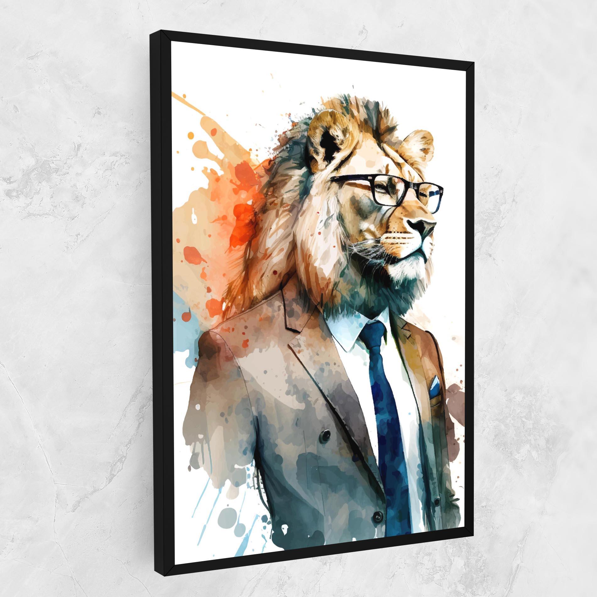 Tablou Canvas Brown Suit Lion mockup 1