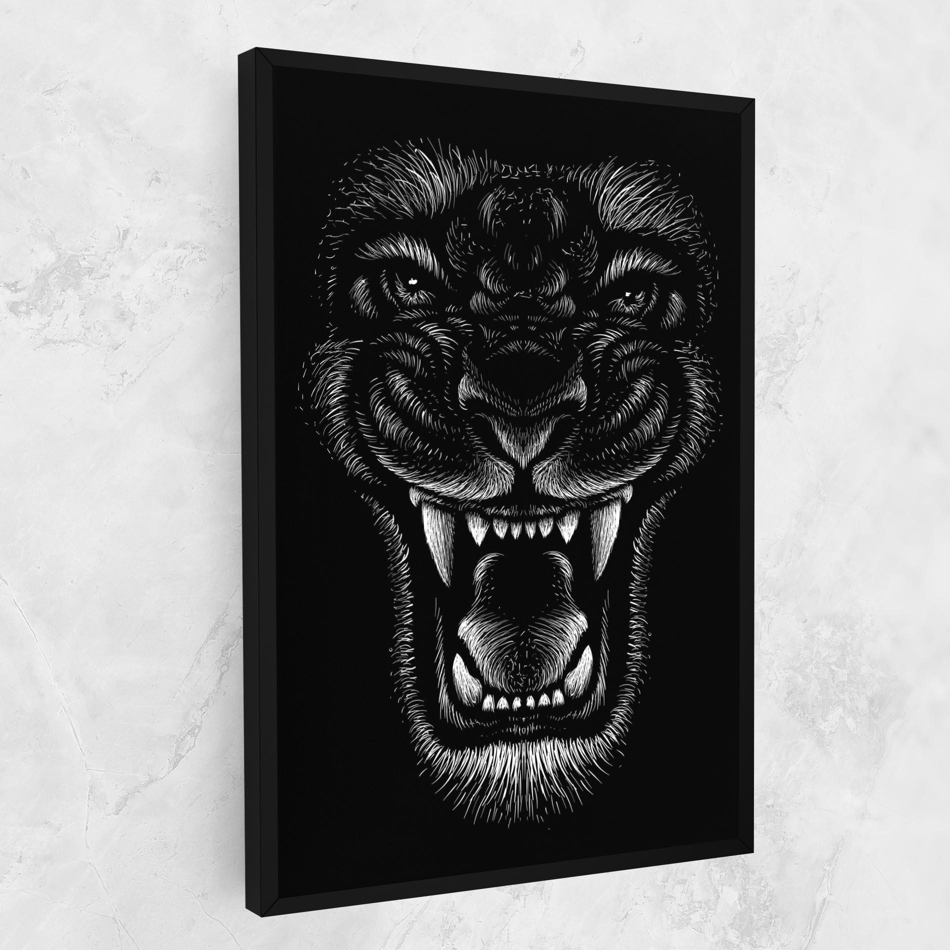 Tablou Canvas Lion Bite mockup 1