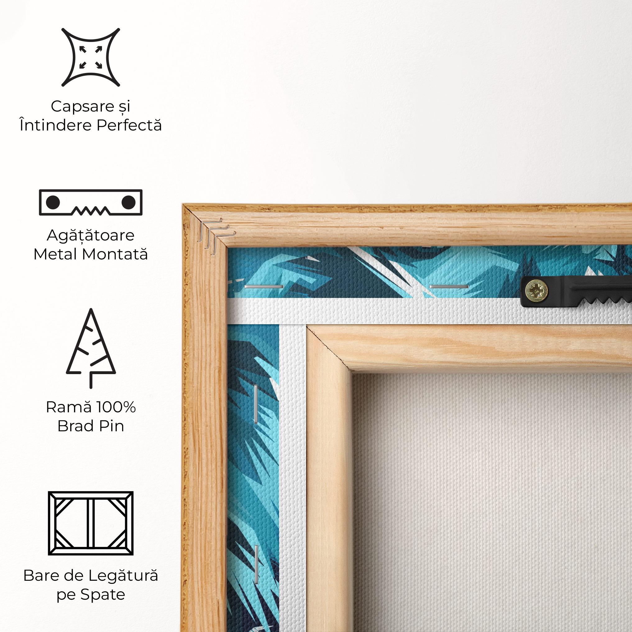 Tablou Canvas Blue Lion Head mockup 5