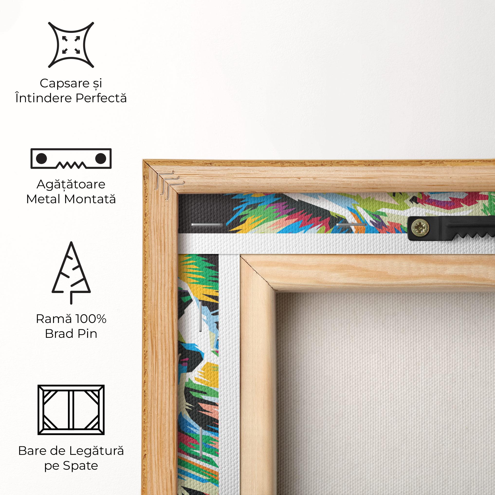 Tablou Canvas Green Blue Lion mockup 5