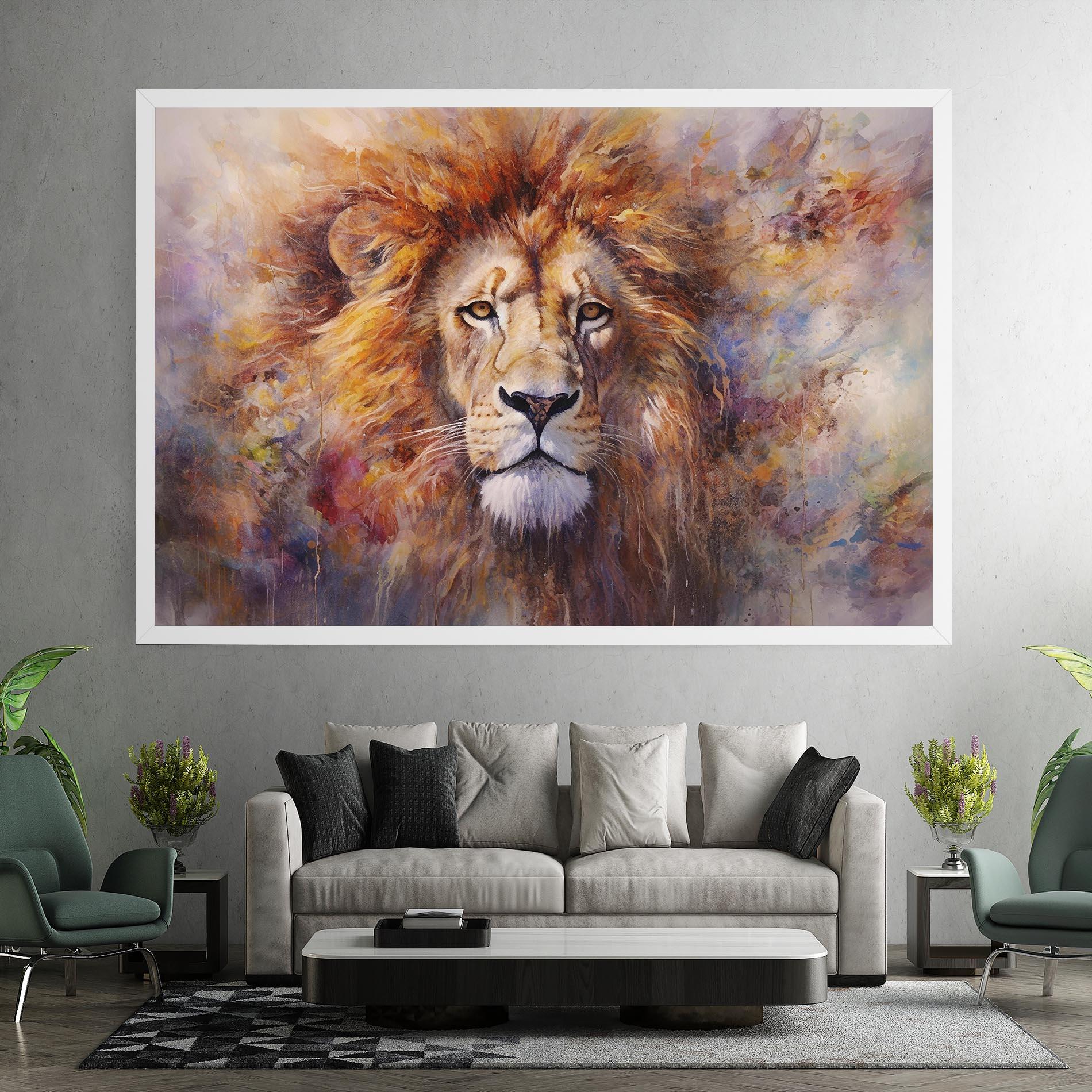 Tablou Canvas Abstract Lion Head mockup 7