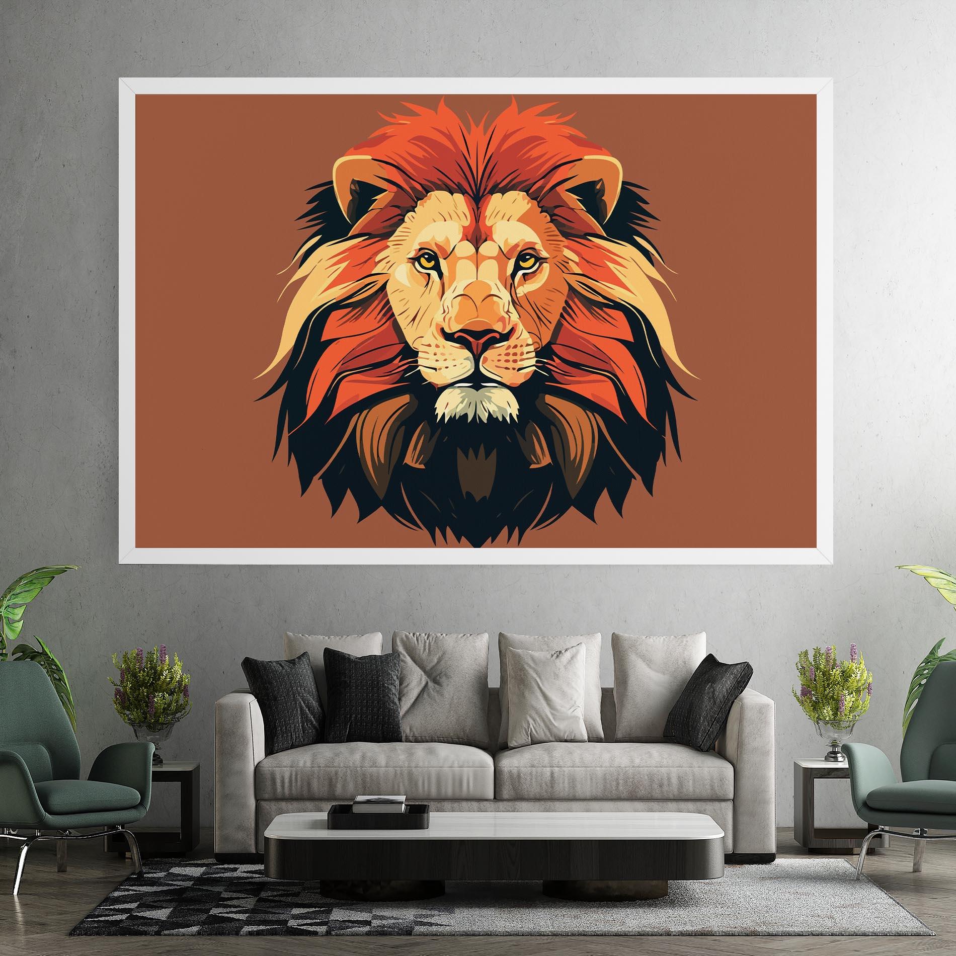 Tablou Canvas African Lion mockup 7