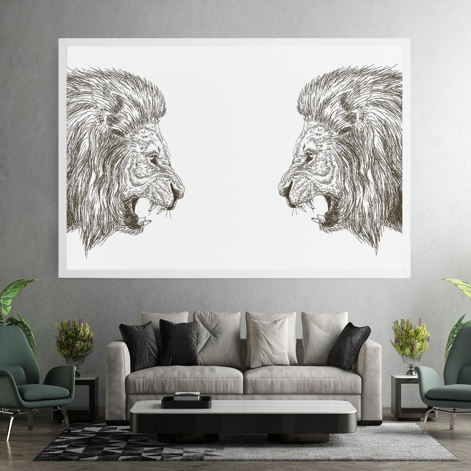 Tablou Canvas Lion For Text mockup 7