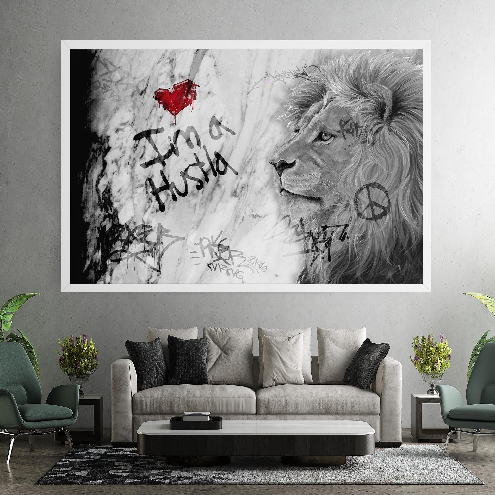 Tablou Canvas Lion Hustler mockup 7
