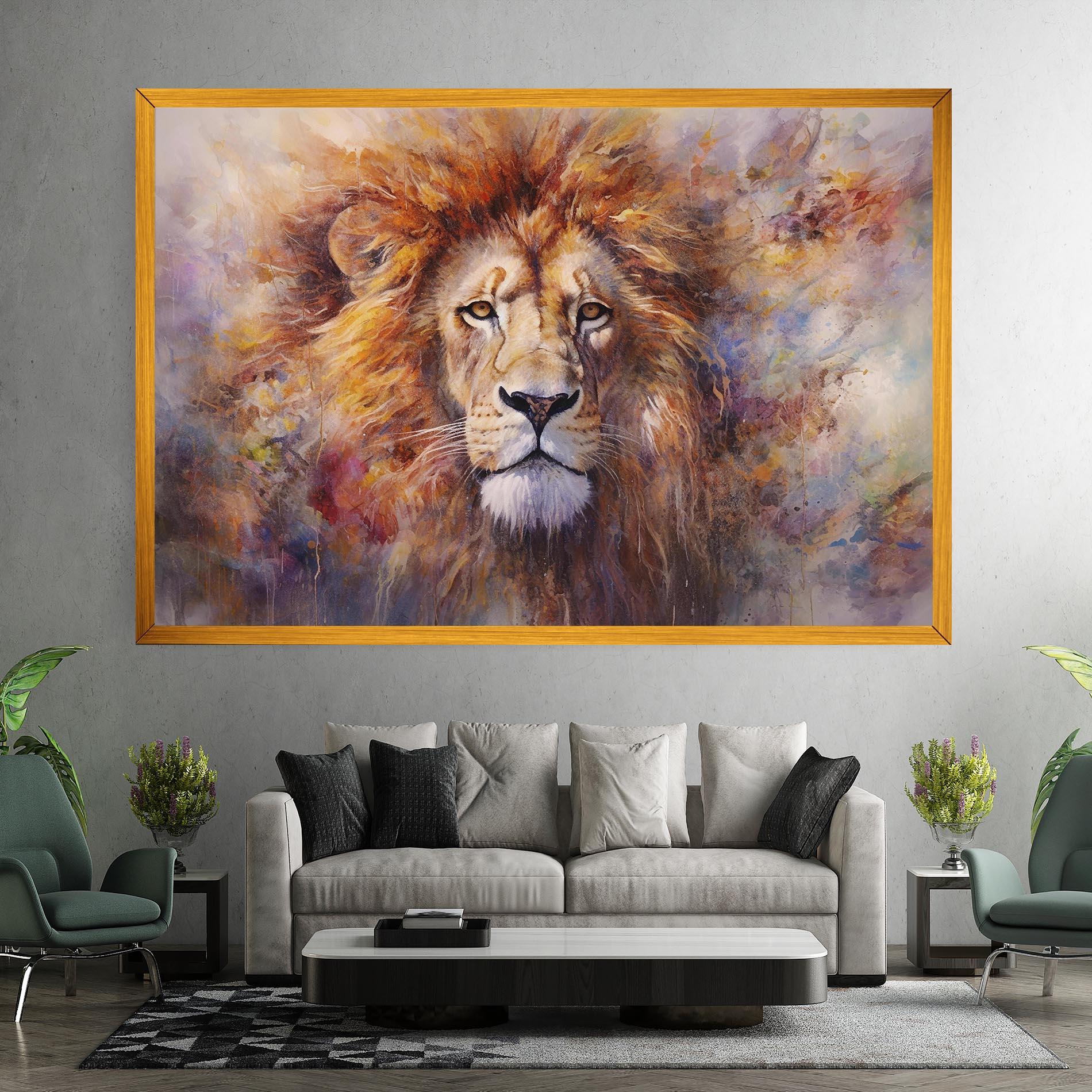 Tablou Canvas Abstract Lion Head mockup 7