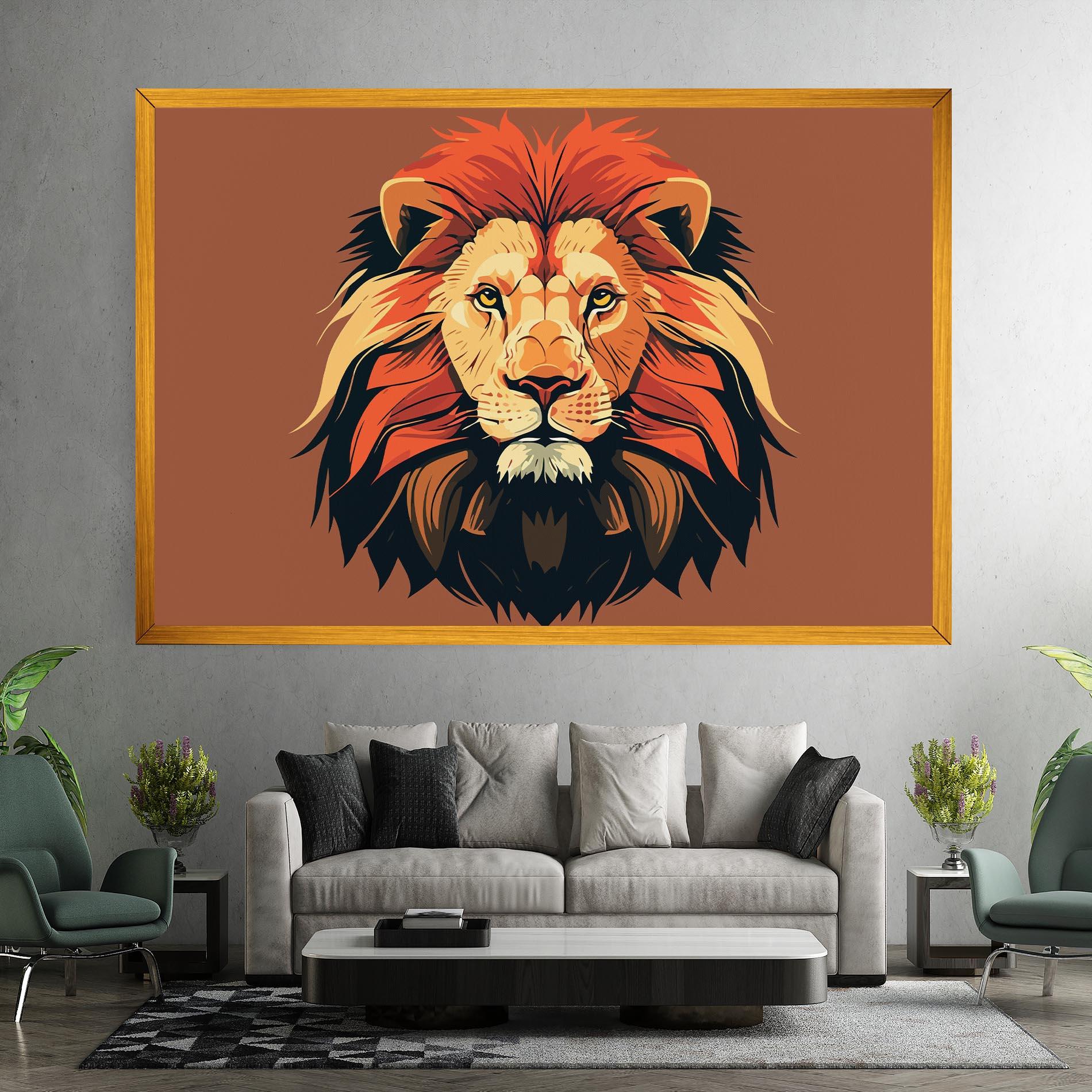 Tablou Canvas African Lion mockup 7