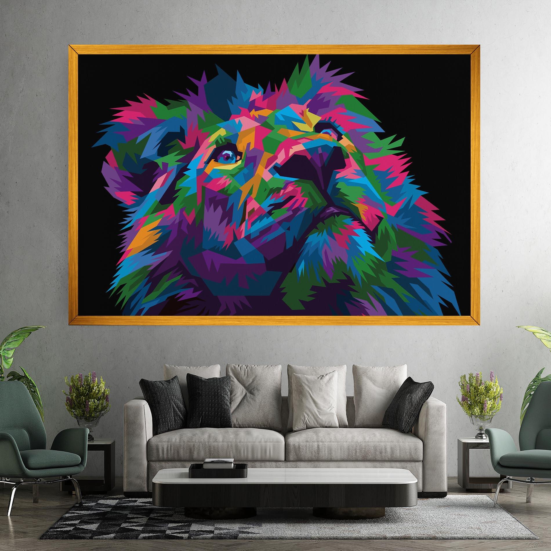 Tablou Canvas Cute Color Lion mockup 7