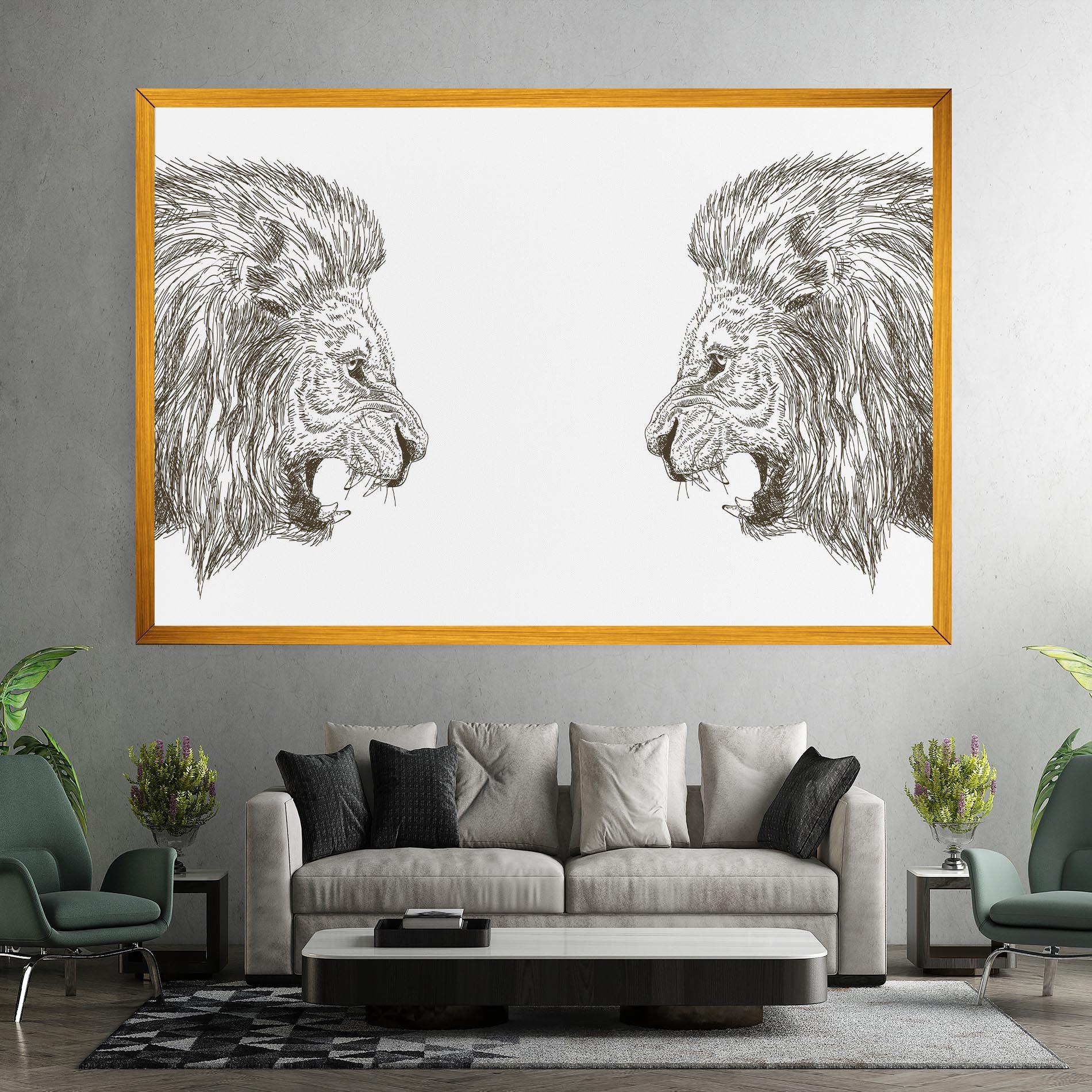Tablou Canvas Lion For Text mockup 7